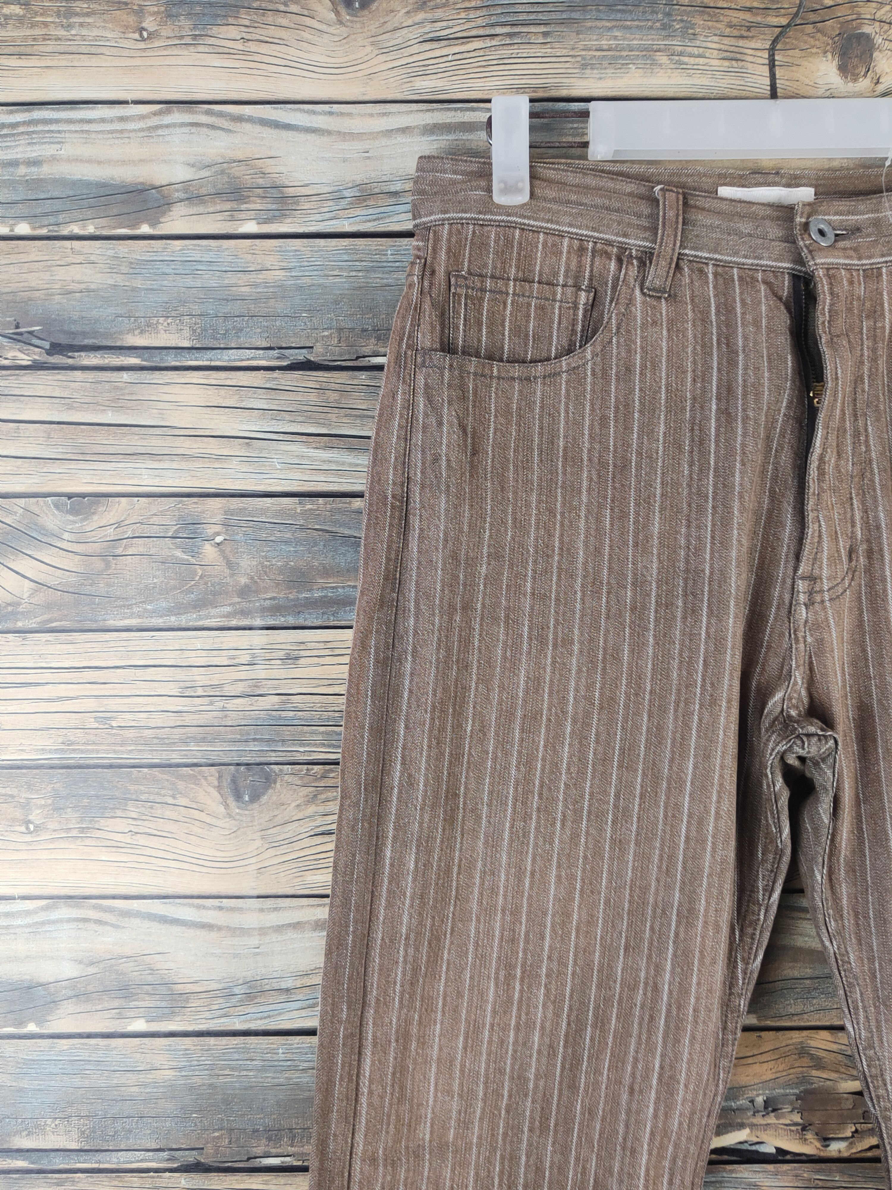 Japanese Brand DL Root Three Brown Multipocket Casual Pants #46-286T Size US 31 - 3 Thumbnail