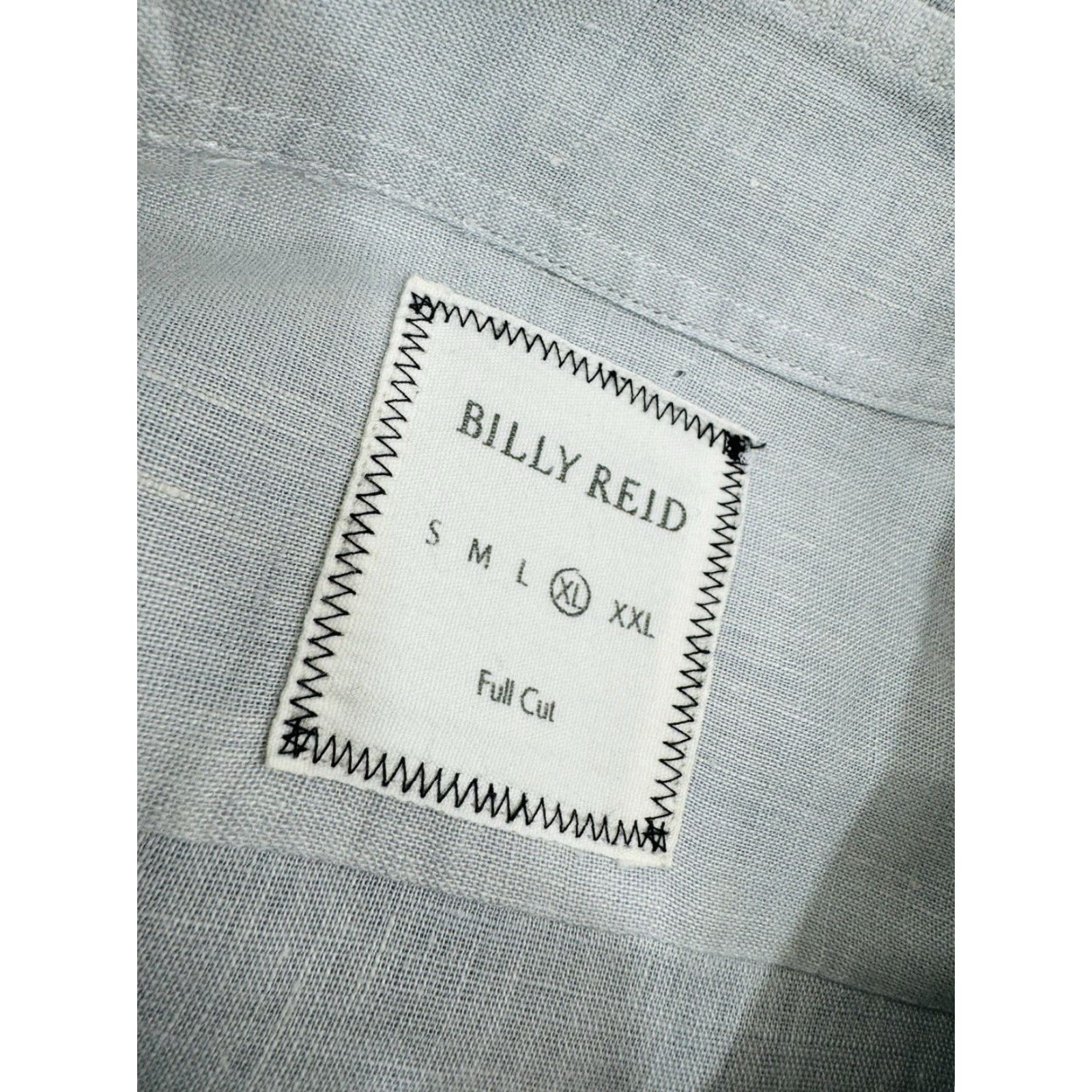 Billy Reid BILLY REID LINEN Mens XL Shirt Button-Up Long Sleeve Full Cut Work Style EXCELLENT Gray Size US XL / EU 56 / 4 - 4 Thumbnail