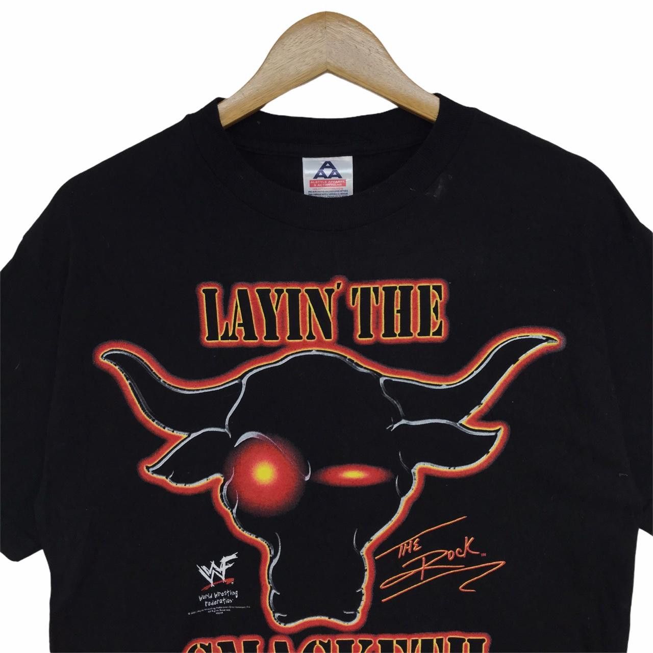 WWF Vintage WORLD WRESTLING FEDERATION WWF THE ROCK Tee Shirt Size US M / EU 48-50 / 2 - 2 Thumbnail