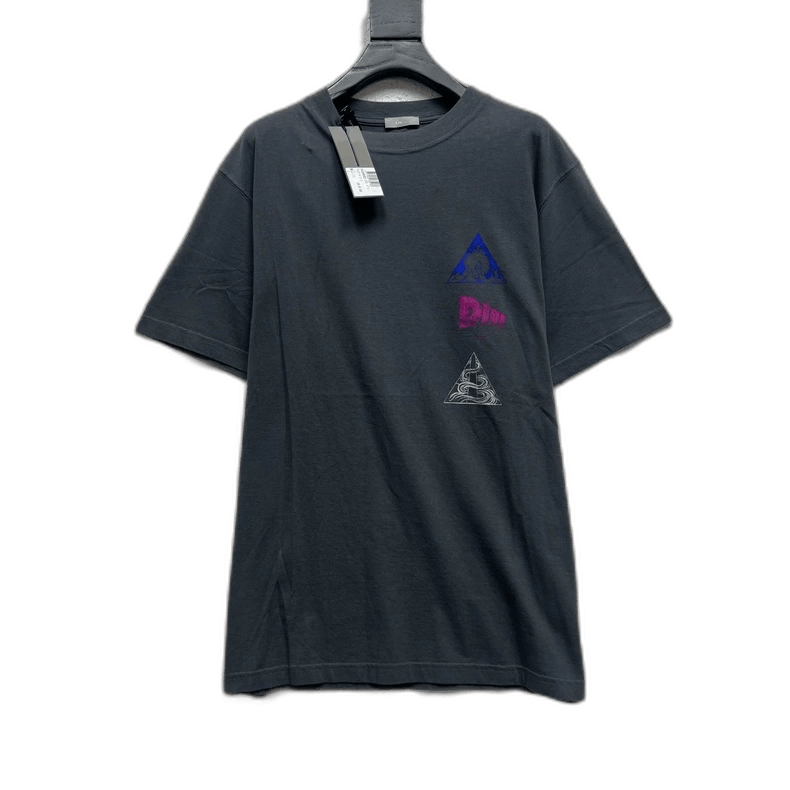 Dior Dior Gray Graffiti Logo Short Sleeve Tee Size US M / EU 48-50 / 2 - 1 Thumbnail