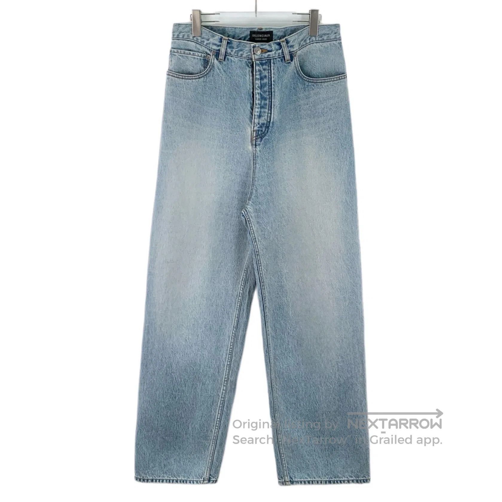 Balenciaga Balenciaga Washed Denim Flared Pants XS Size | Grailed
