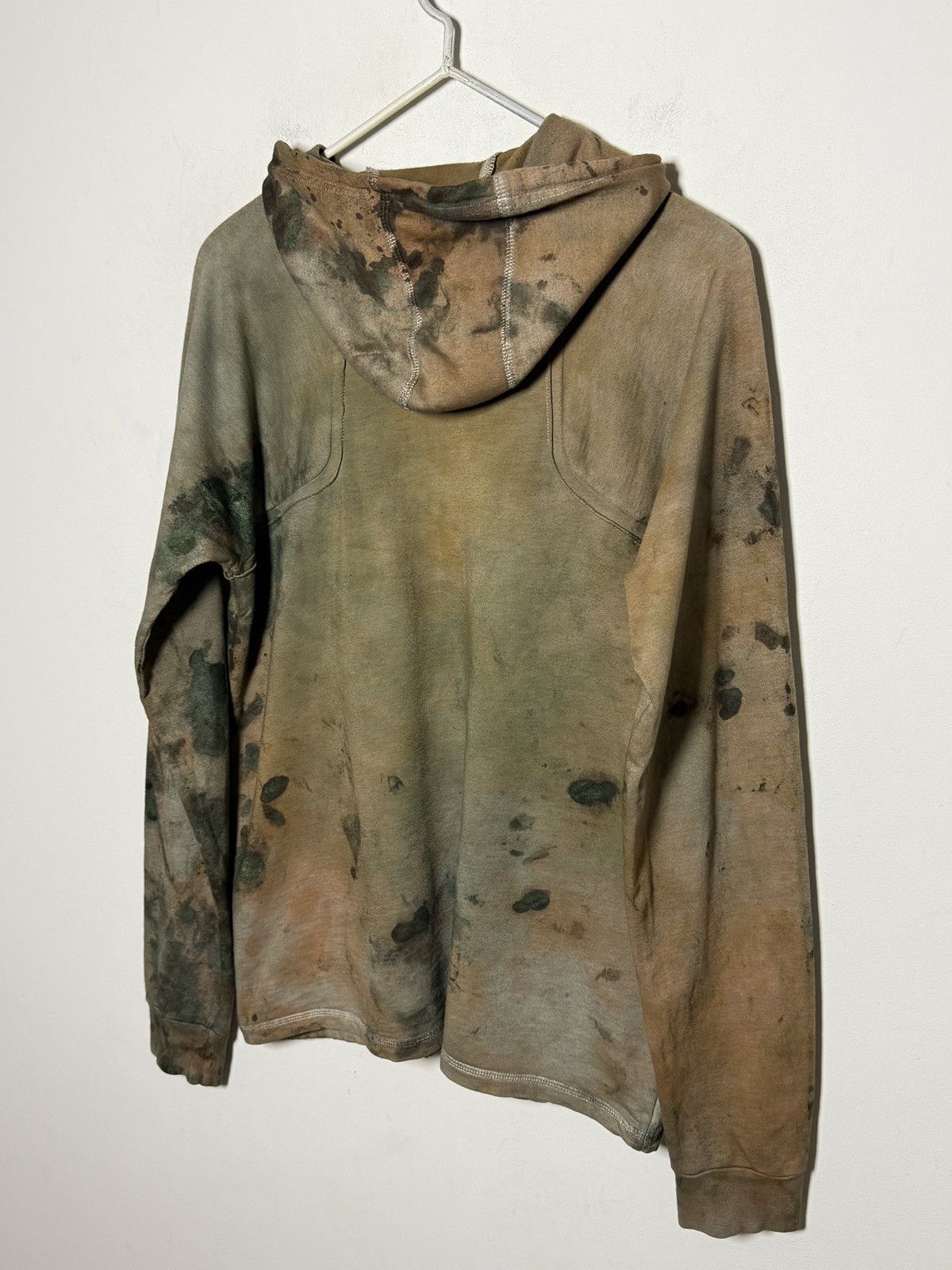 Giorgio Armani Vintage AJ hoodie reworked in a heavy oil-stain style dye Size US M / EU 48-50 / 2 - 9 Thumbnail