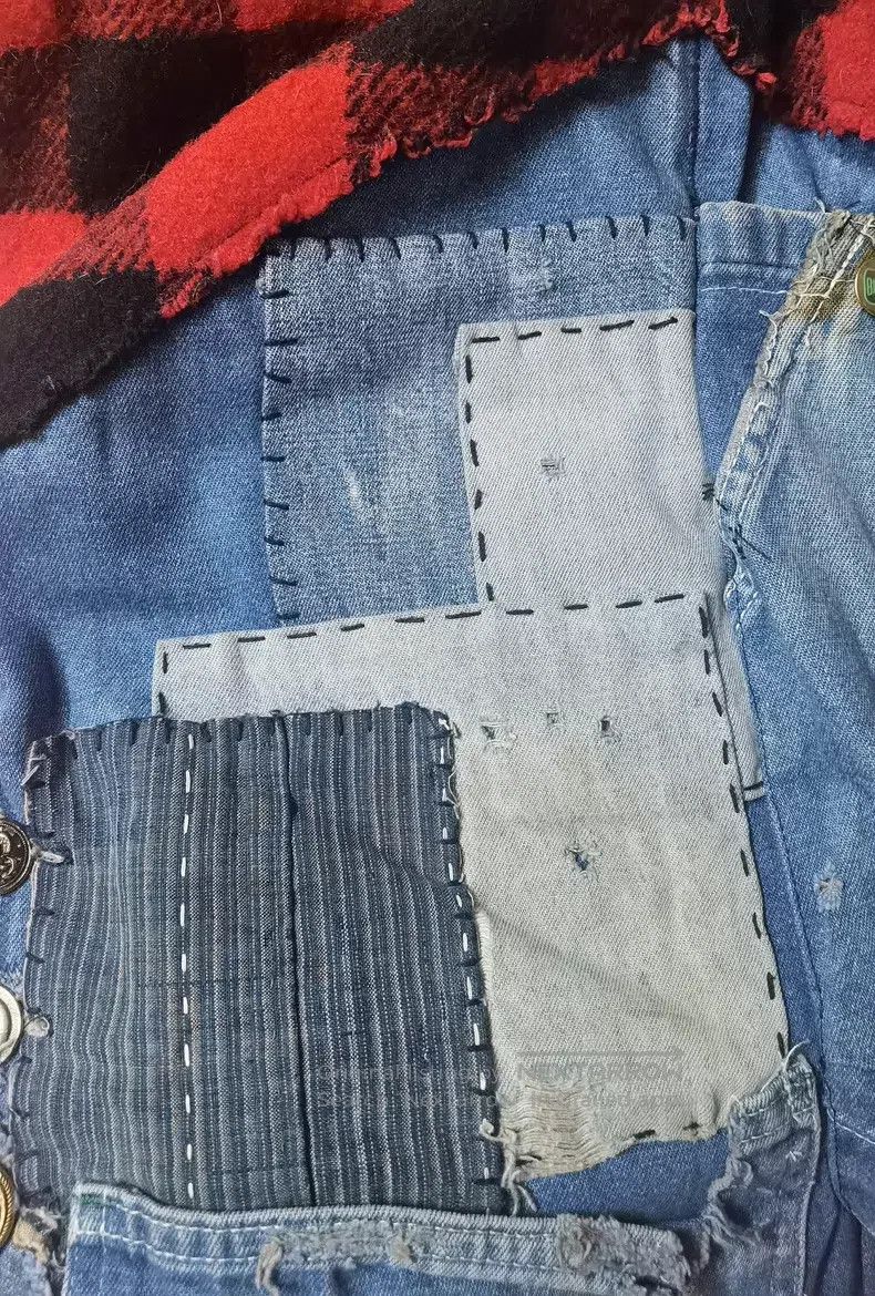 Greg Lauren Greg Lauren Woolen tartan ancient fabric denim patchwork o Size US M / EU 48-50 / 2 - 9 Thumbnail
