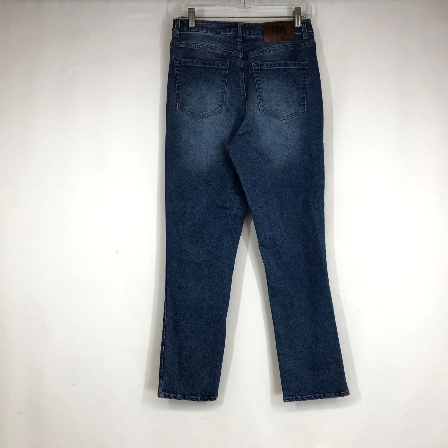 Frye Frye Womens High Rise Straight Leg Jeans Medium Wash Blue Stretch Denim RN114186 Size 27" / US 4 / IT 40 - 4 Thumbnail