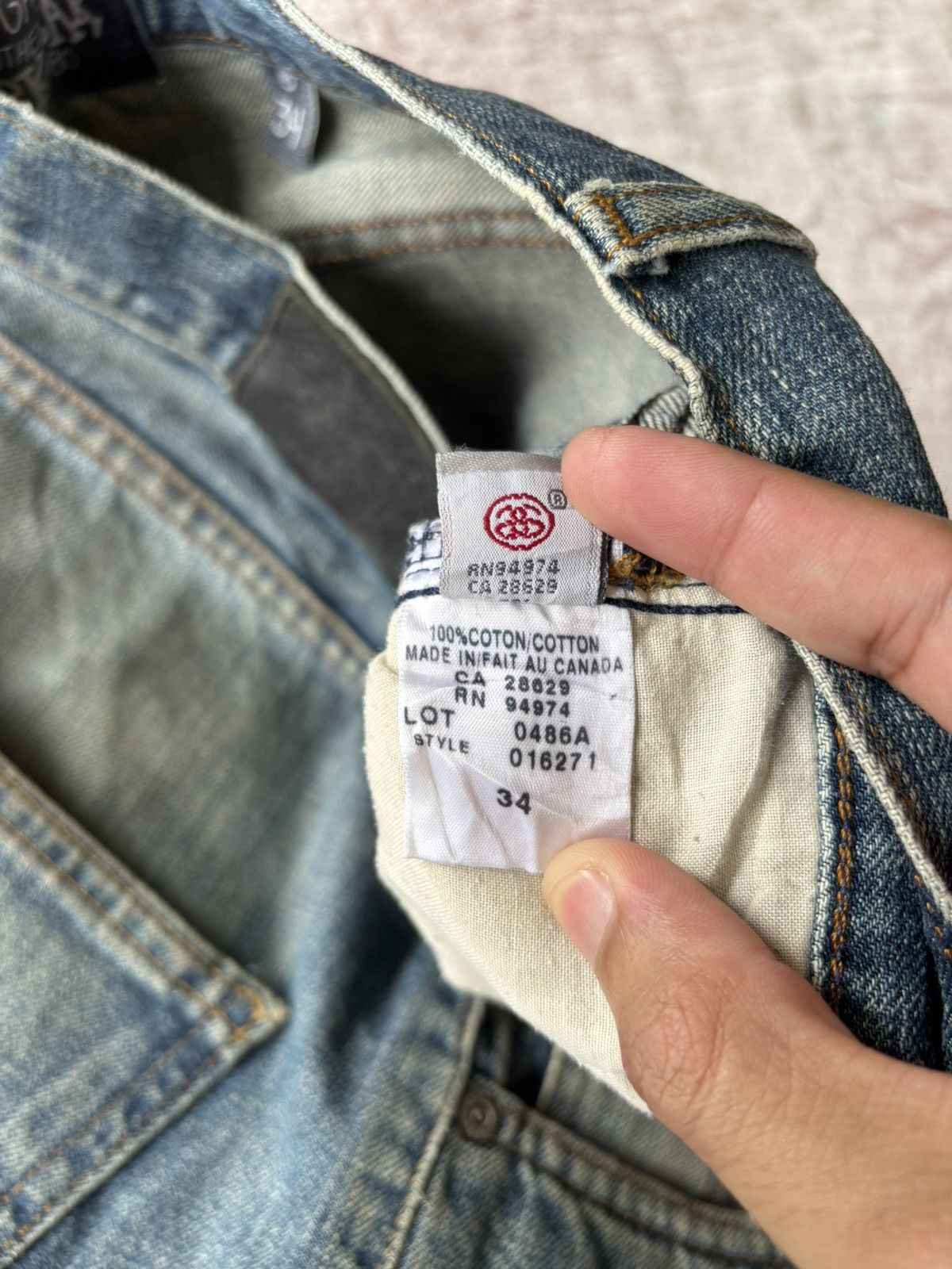 Stussy 🔥STÜSSY GARMENT CO AUTHENTIC® WORKGEAR DENIM BAGGY JEANS Size US 36 / EU 52 - 14 Thumbnail