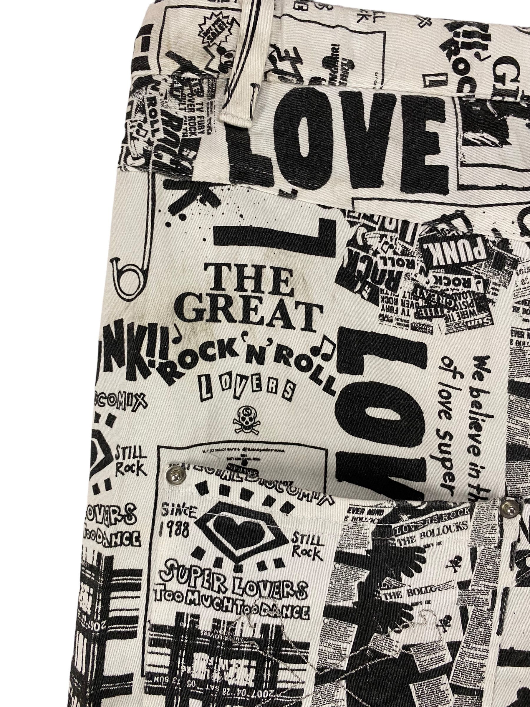 Designer × Hysteric Glamour × Japanese Brand Superlovers spike allover print punk drop crotch pant Size US 30 / EU 46 - 10 Thumbnail