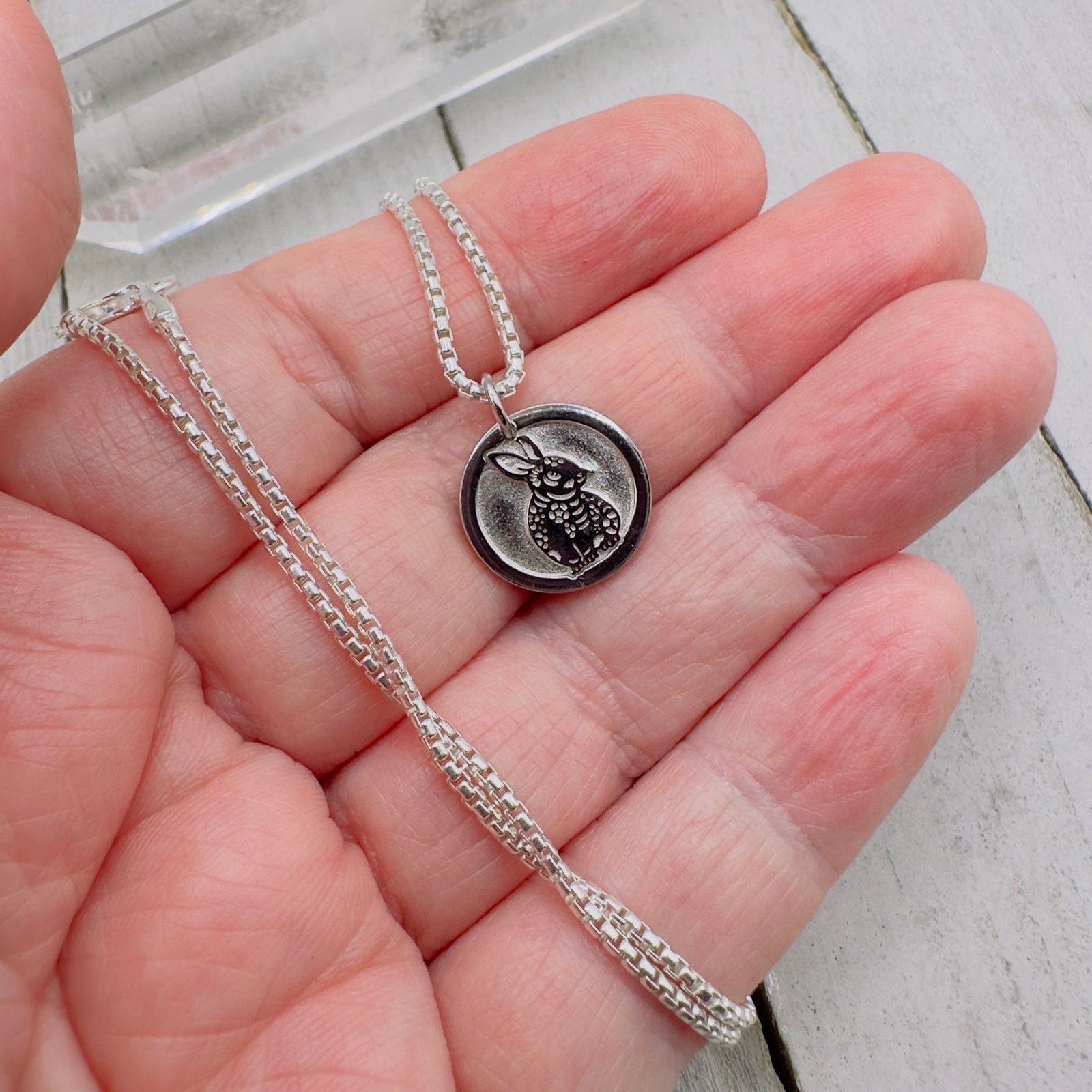 The Unbranded Brand Chinese Zodiac Year of The Rabbit Necklace Sterling Silver Size ONE SIZE - 5 Thumbnail