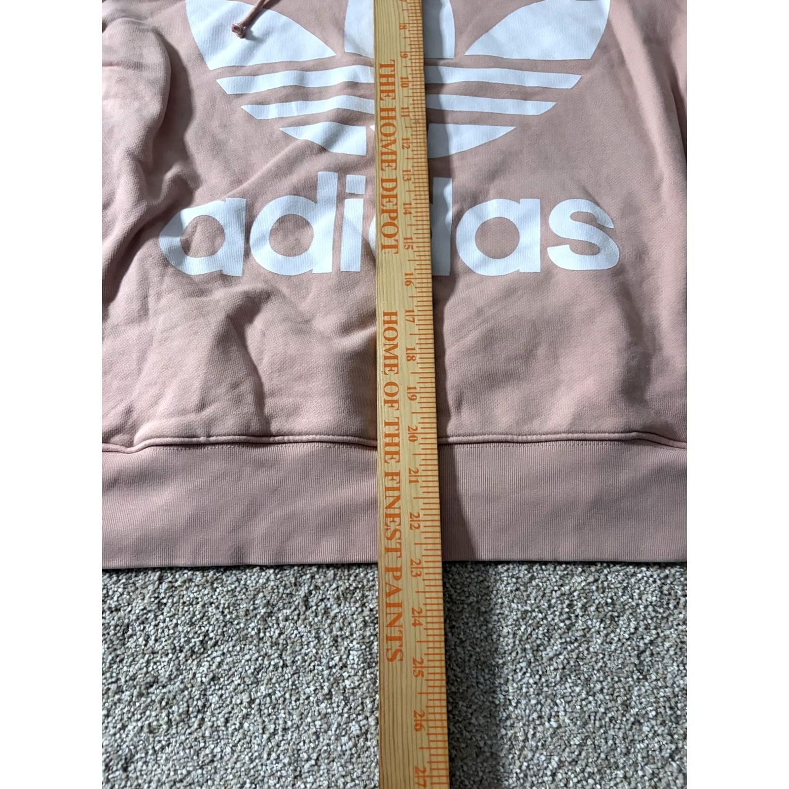 Adidas Adidas Originals Hoodie Womens Small Pink Trefoil Logo Pullover Sweatshirt Size S / US 4 / IT 40 - 6 Thumbnail