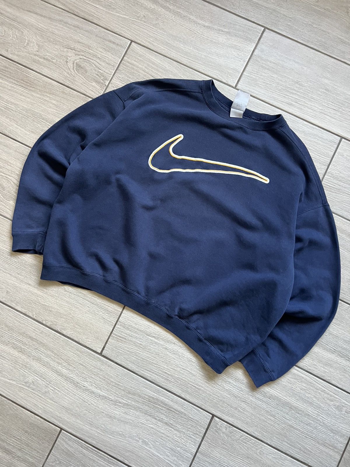 Nike NIKE VINTAGE BIG LOGO GREY CRAZY FADED BAGGY SWEATSHIRT 90’S Size US L / EU 52-54 / 3 - 8 Thumbnail