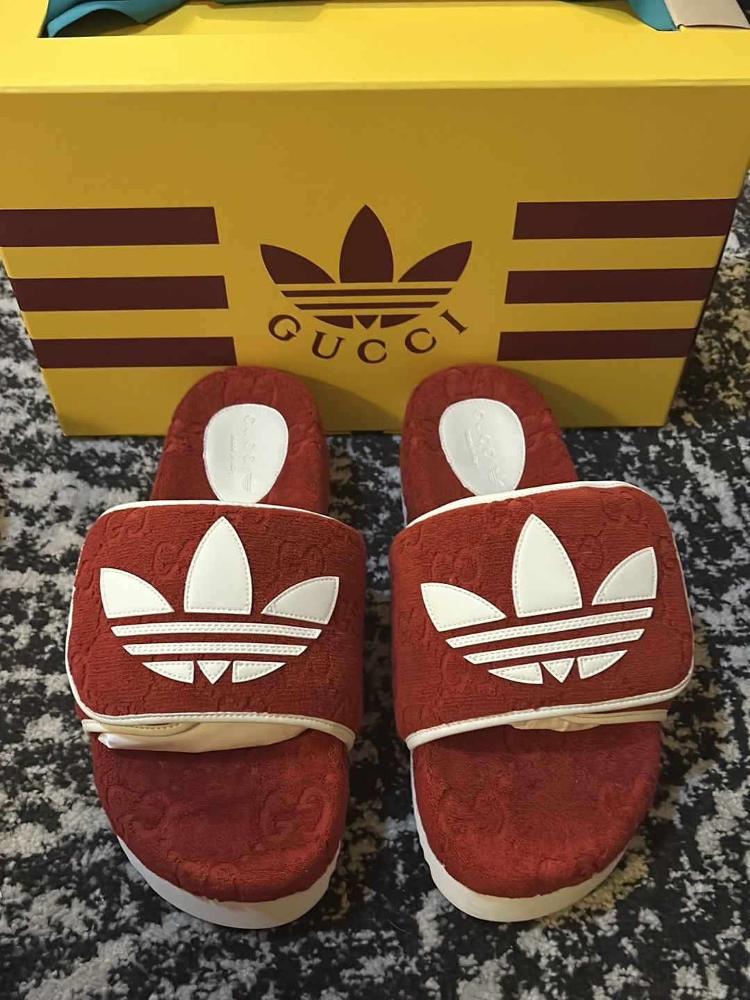 Gucci x Adidas Men Magic Sponge GG Demetria Platform Sandal
