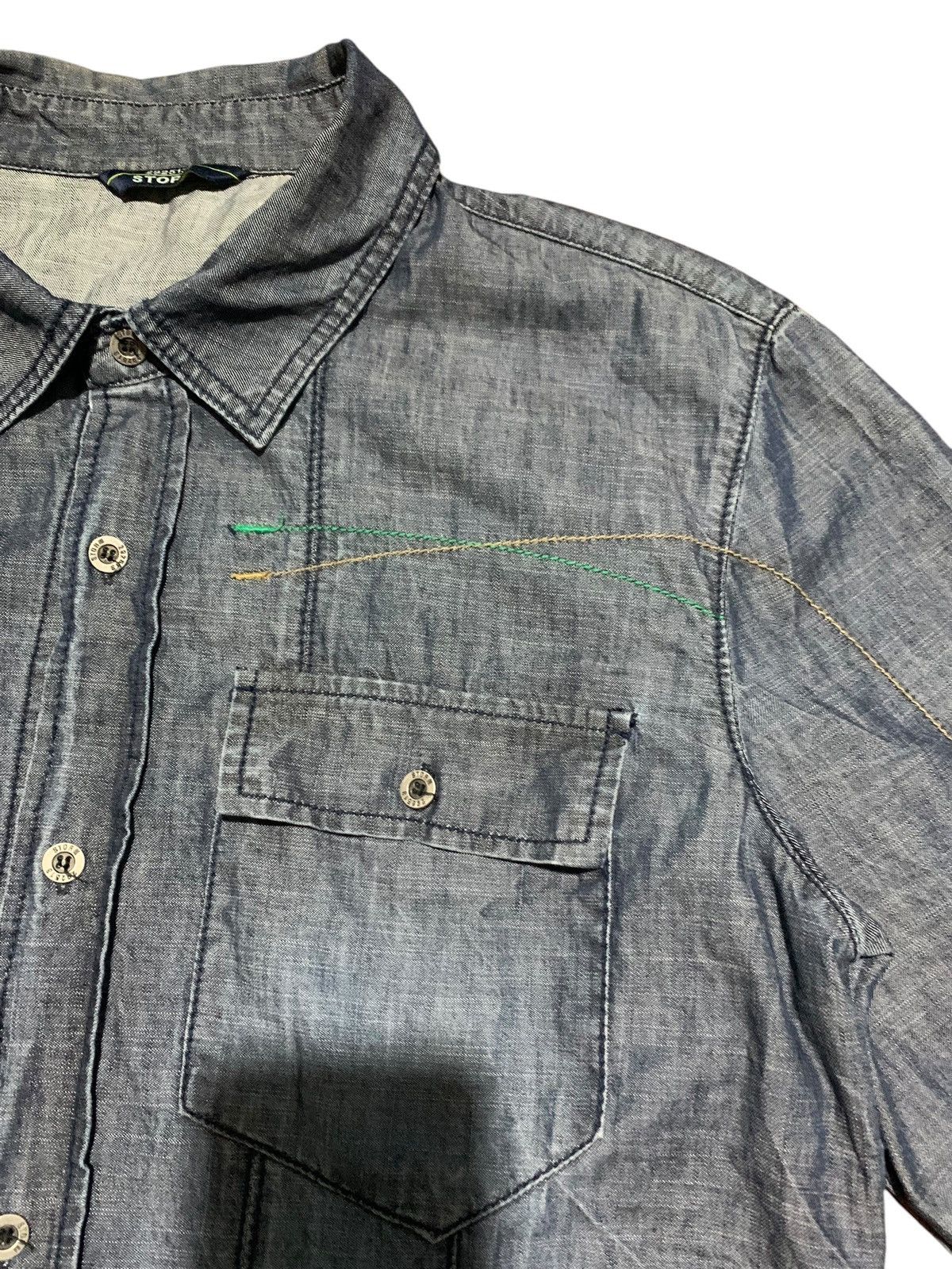 20471120 292513 STORM embroidery western denim shirt Size US L / EU 52-54 / 3 - 4 Thumbnail