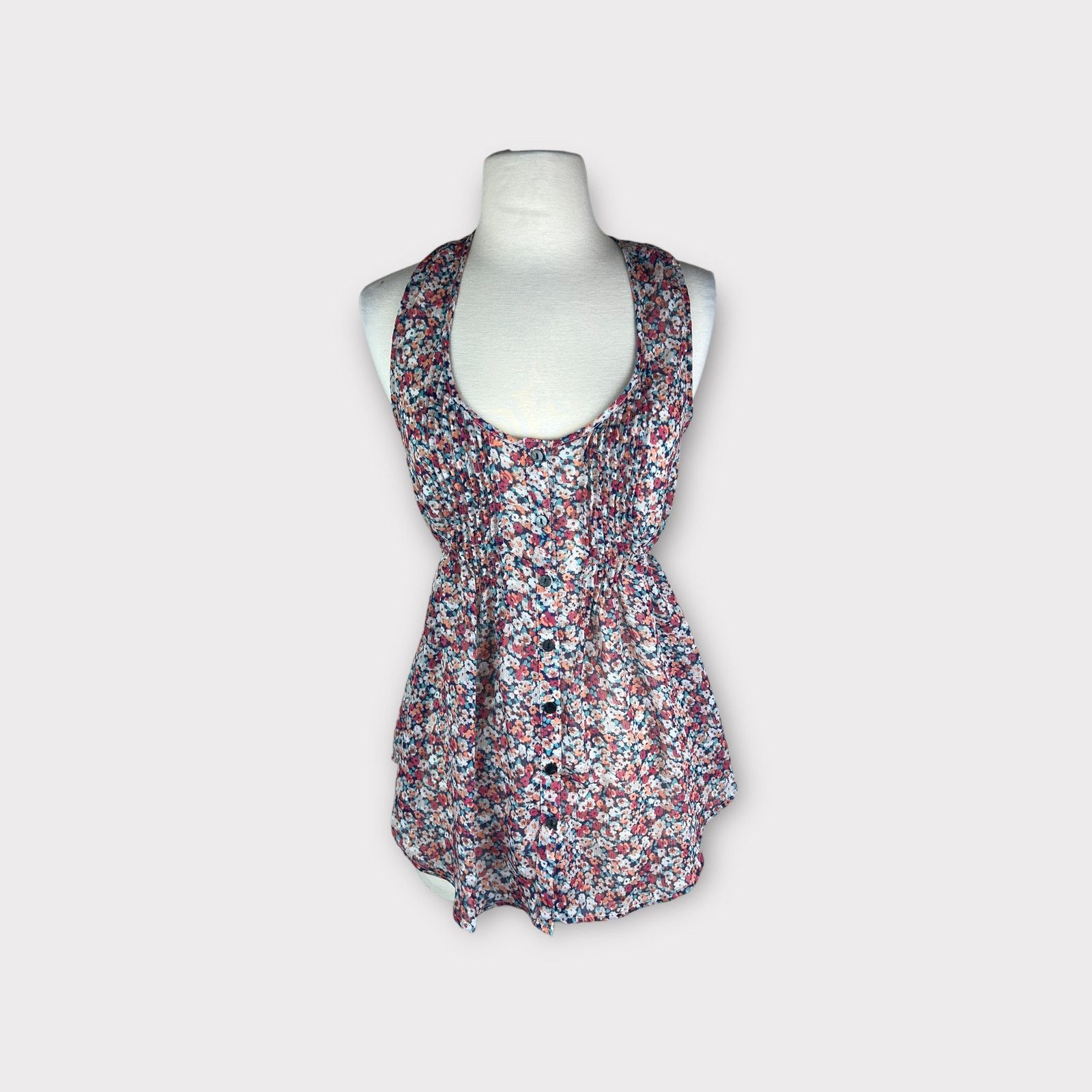 American Rag AMERICAN RAG | Floral Wispy Button Tie Sleeveless Top Size S / US 4 / IT 40 - 1 Thumbnail