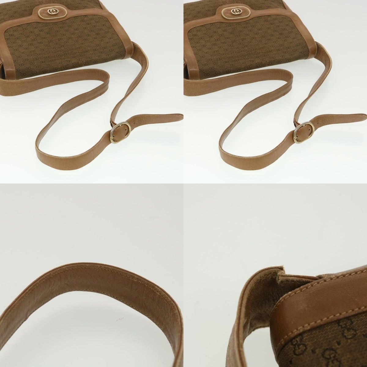 Gucci GUCCI Micro GG Canvas Shoulder Bag Beige Brown Size ONE SIZE - 11 Thumbnail