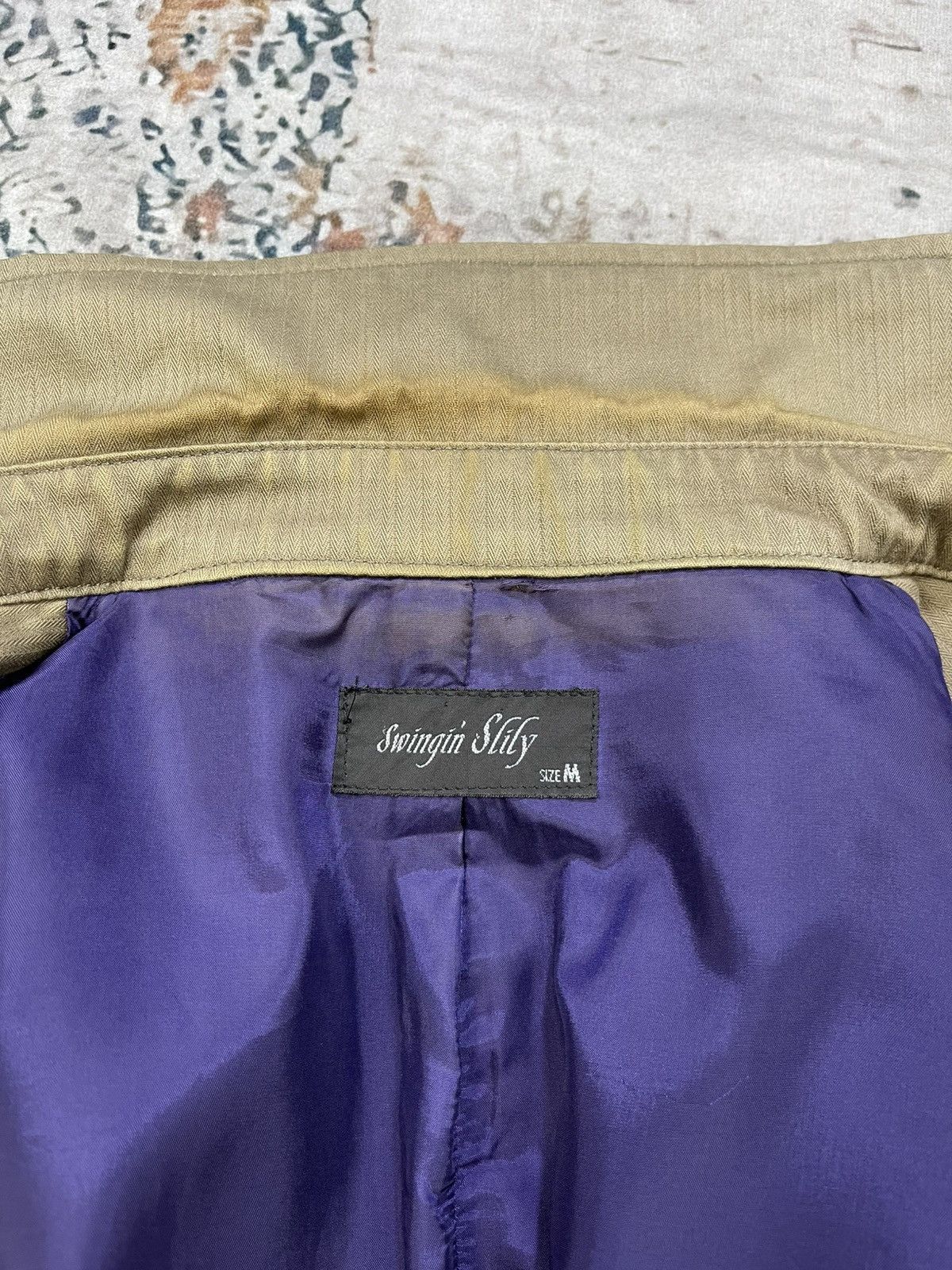 Japanese Brand Swingin Slily Herringbone Laced Gusset Jacket Size US M / EU 48-50 / 2 - 15 Thumbnail