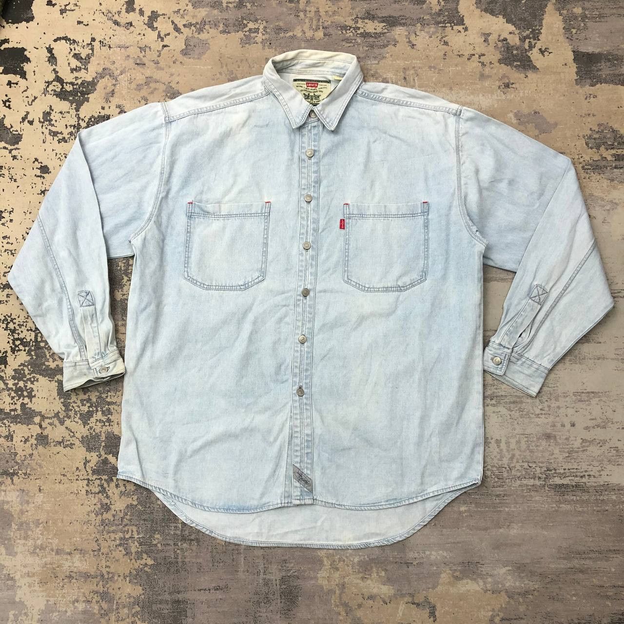 Levi's T310 VTG LEVI'S WORKWEAR BLUE WASH DENIM SHIRTS Size US L / EU 52-54 / 3 - 1 Thumbnail