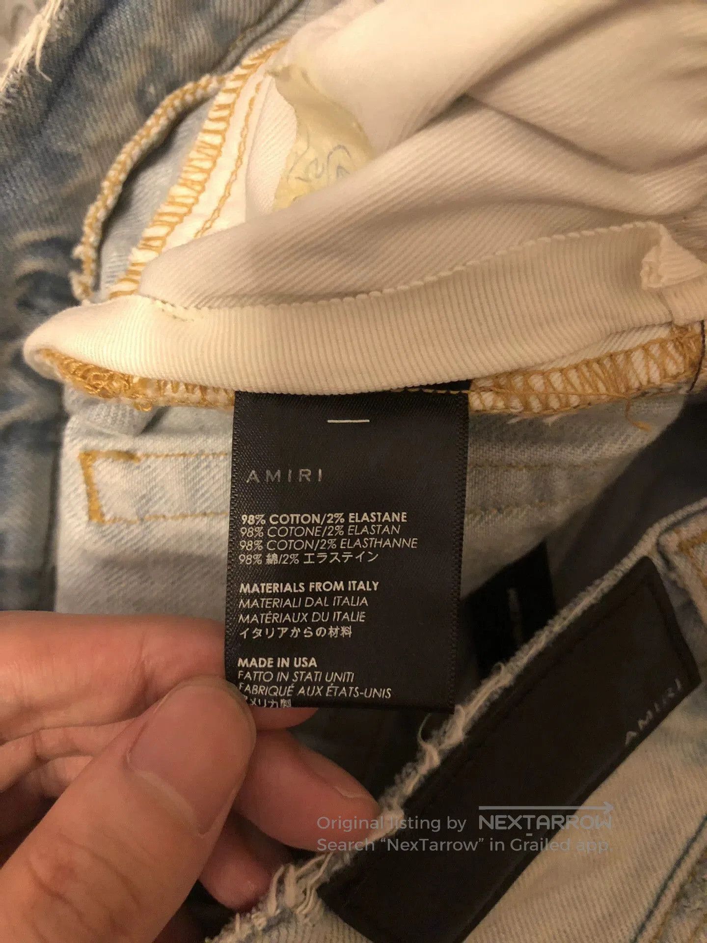Amiri Amiri Ripped Denim Skirt Shorts. Size 26" / US 2 / IT 38 - 6 Thumbnail