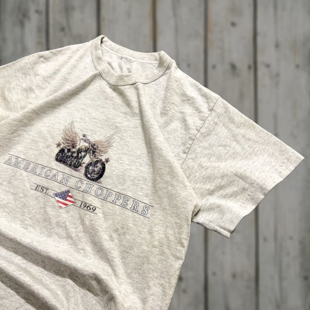 Vintage VTG T-shirt Mens M Gray Y2K Faded American Choppers Distressed Size US M / EU 48-50 / 2 - 1 Thumbnail