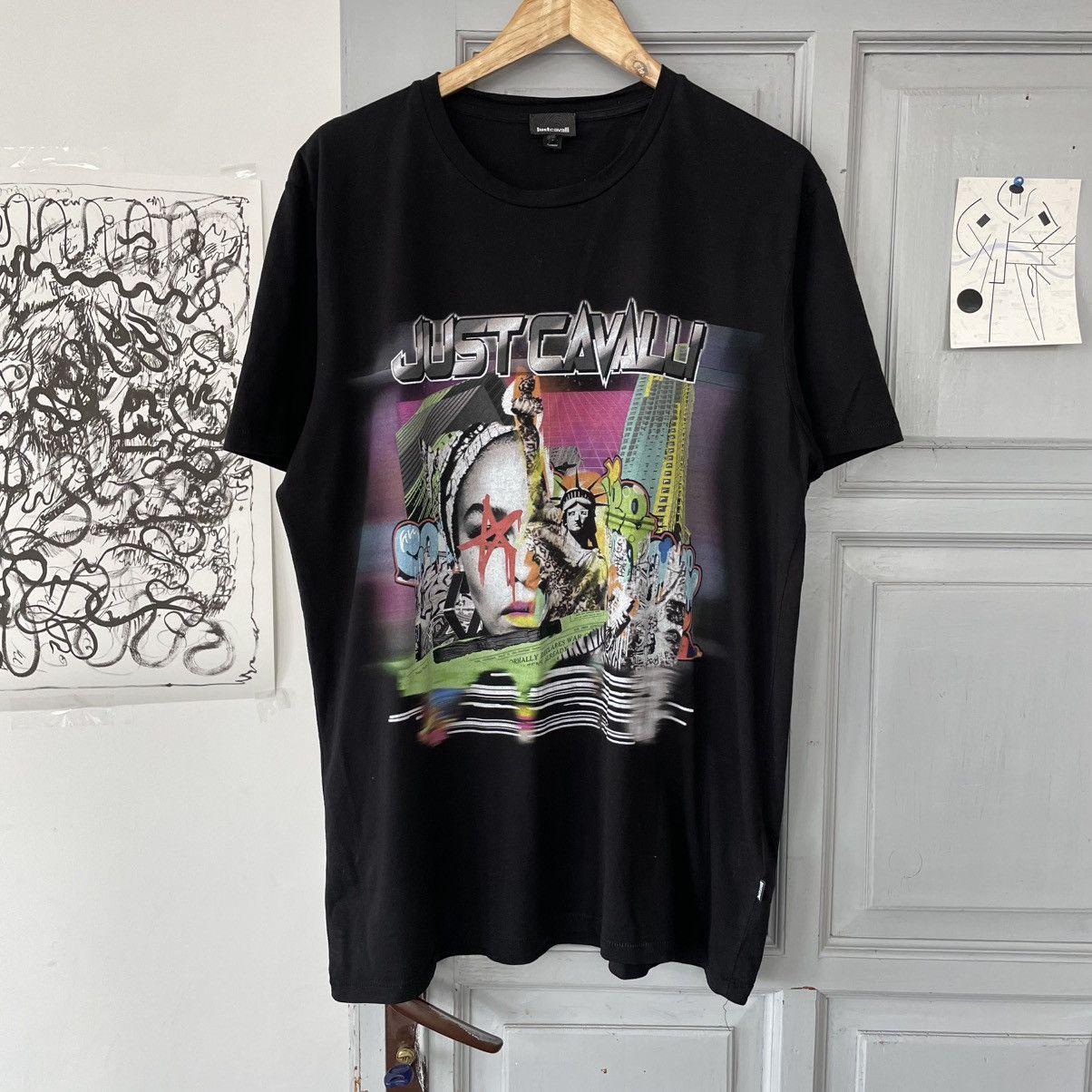 Just Cavalli × Sci-Fi Fantasy T-shirt Just Cavalli Printed Logo Black size XL Size US XL / EU 56 / 4 - 1 Thumbnail