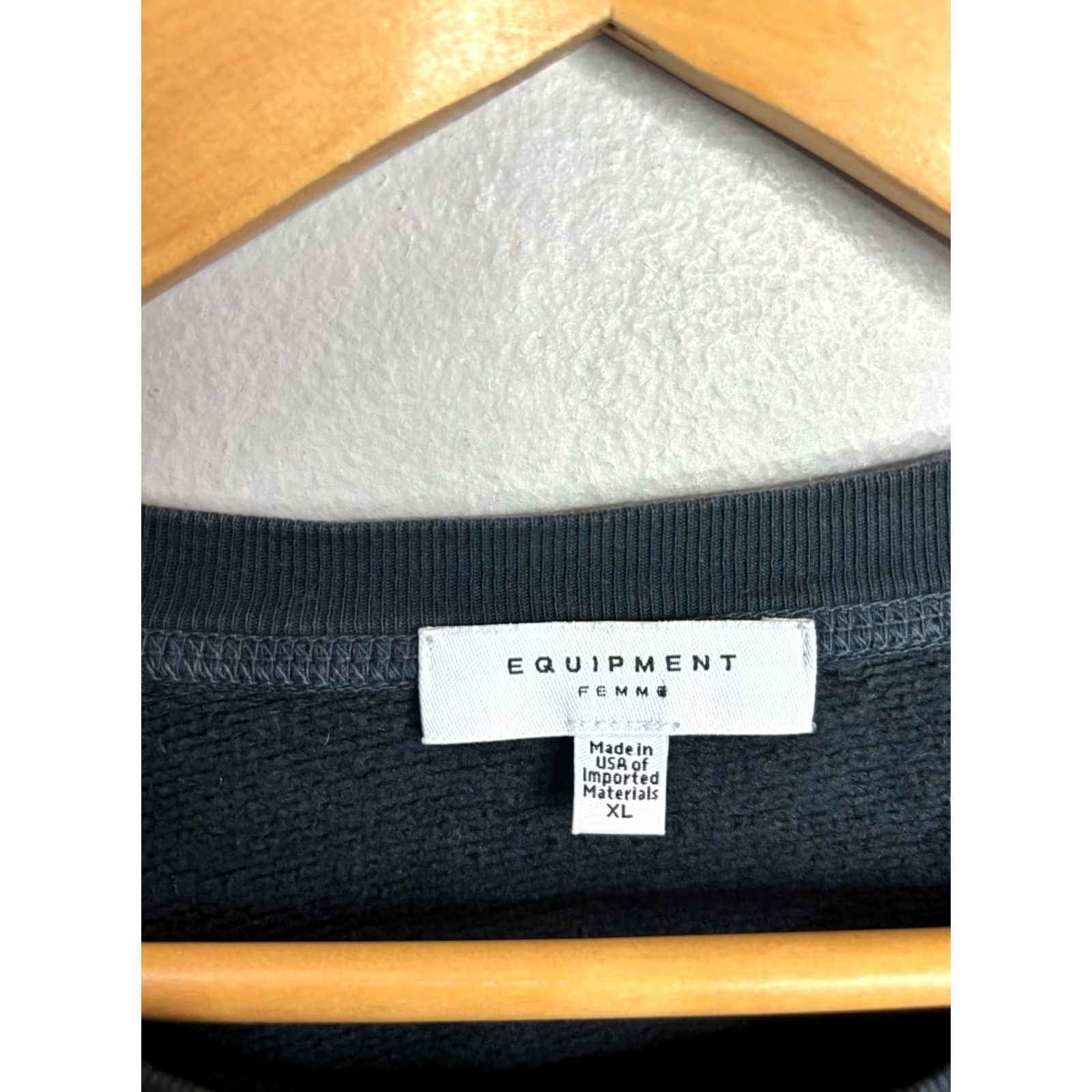 Equipment Equipment Femme Sweater Women's XL Black Pullover Crew Neck Size XL / US 12-14 / IT 48-50 - 3 Thumbnail