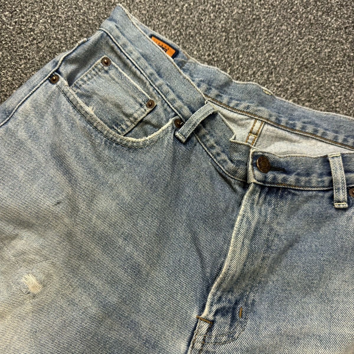 Japanese Brand Vintage Japanese Edwin 505xx Selvedge Thrashed Faded Jean Size US 34 / EU 50 - 12 Thumbnail