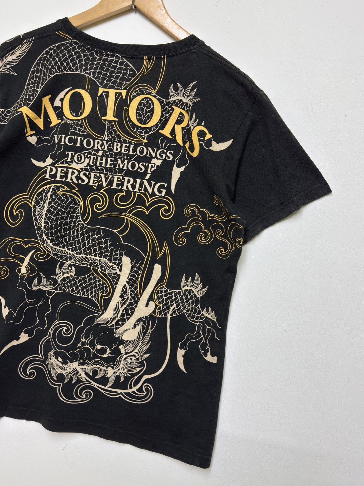 Vintage Vintage Dragon Big Graphic Motors Poem Faded Black Size US S / EU 44-46 / 1 - 9 Thumbnail