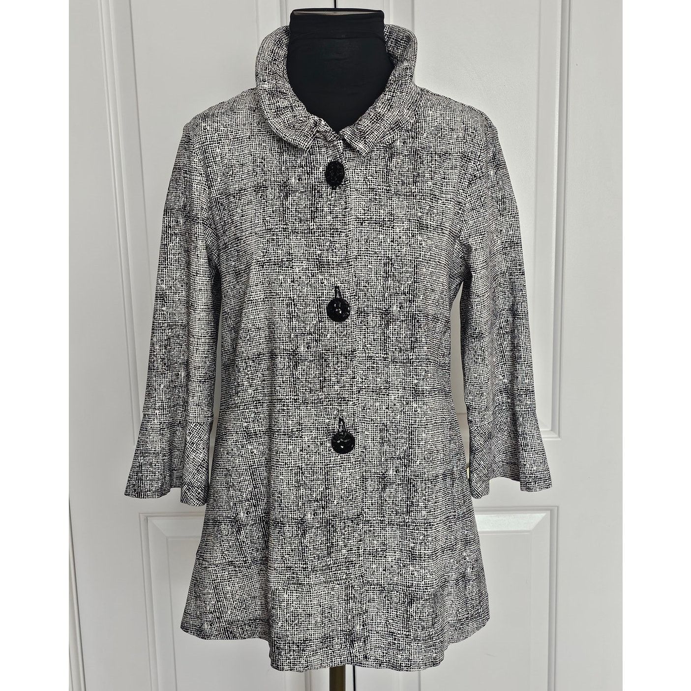 Joseph Ribkoff Joseph Ribkoff Black/White Button Front Blazer w/Pockets 6 Size M / US 6-8 / IT 42-44 - 7 Thumbnail