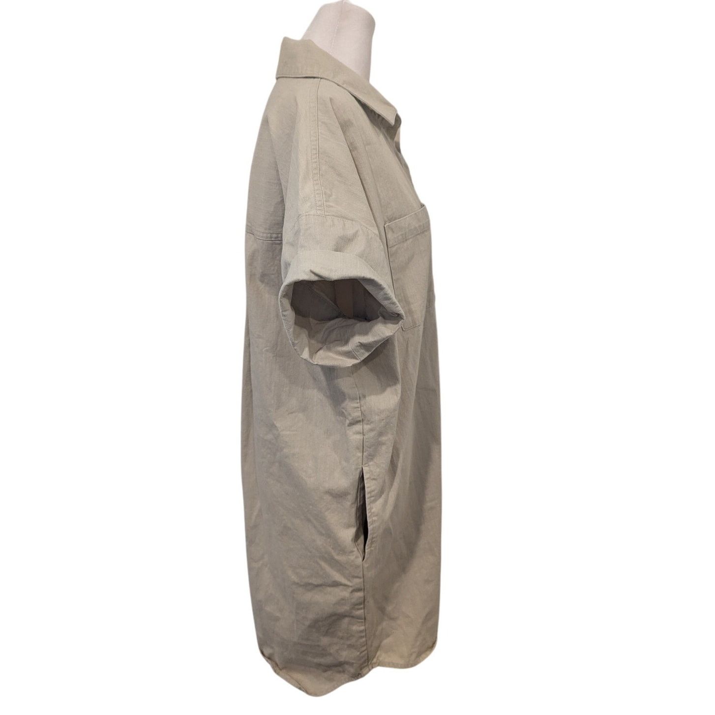 Other OAT New York Khaki Oversized Button Up Shirt Dress Small Size S / US 4 / IT 40 - 4 Thumbnail