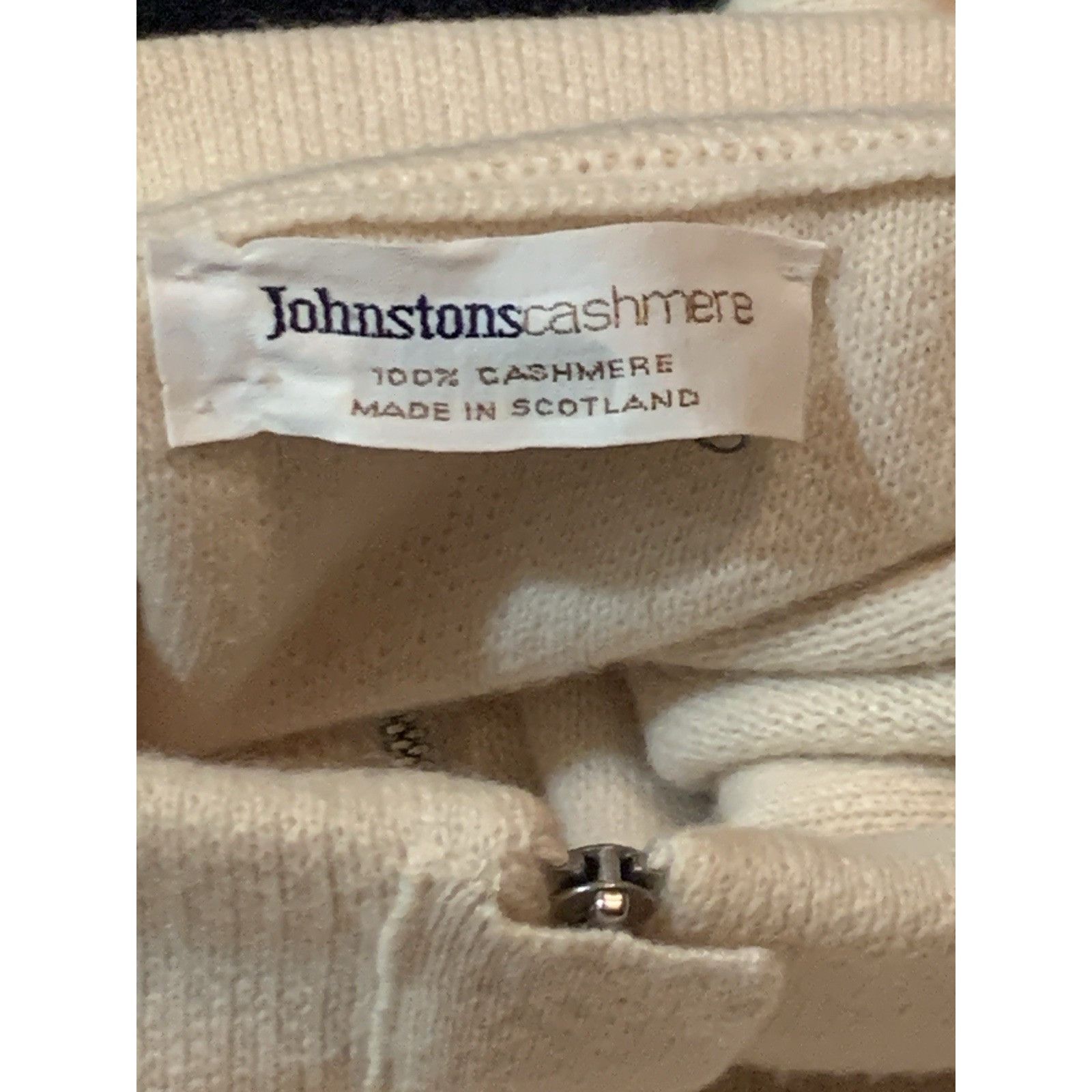 Johnstons Of Elgin Johnstons of Elgin 100% Scottish Cashmere Full-Zip Cardigan Size L / US 10 / IT 46 - 4 Thumbnail