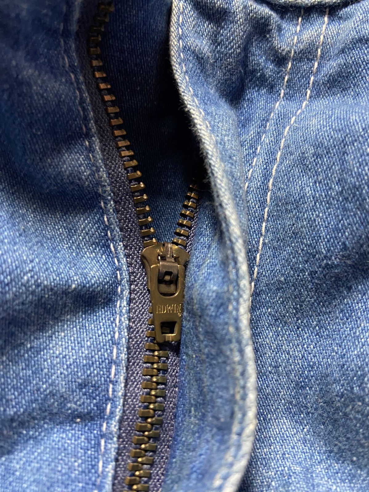 Edwin × Japanese Brand × Vintage Rare Vintage 90s Edwin Carpenter Stonewash Blue Jeans Size US 32 / EU 48 - 10 Thumbnail