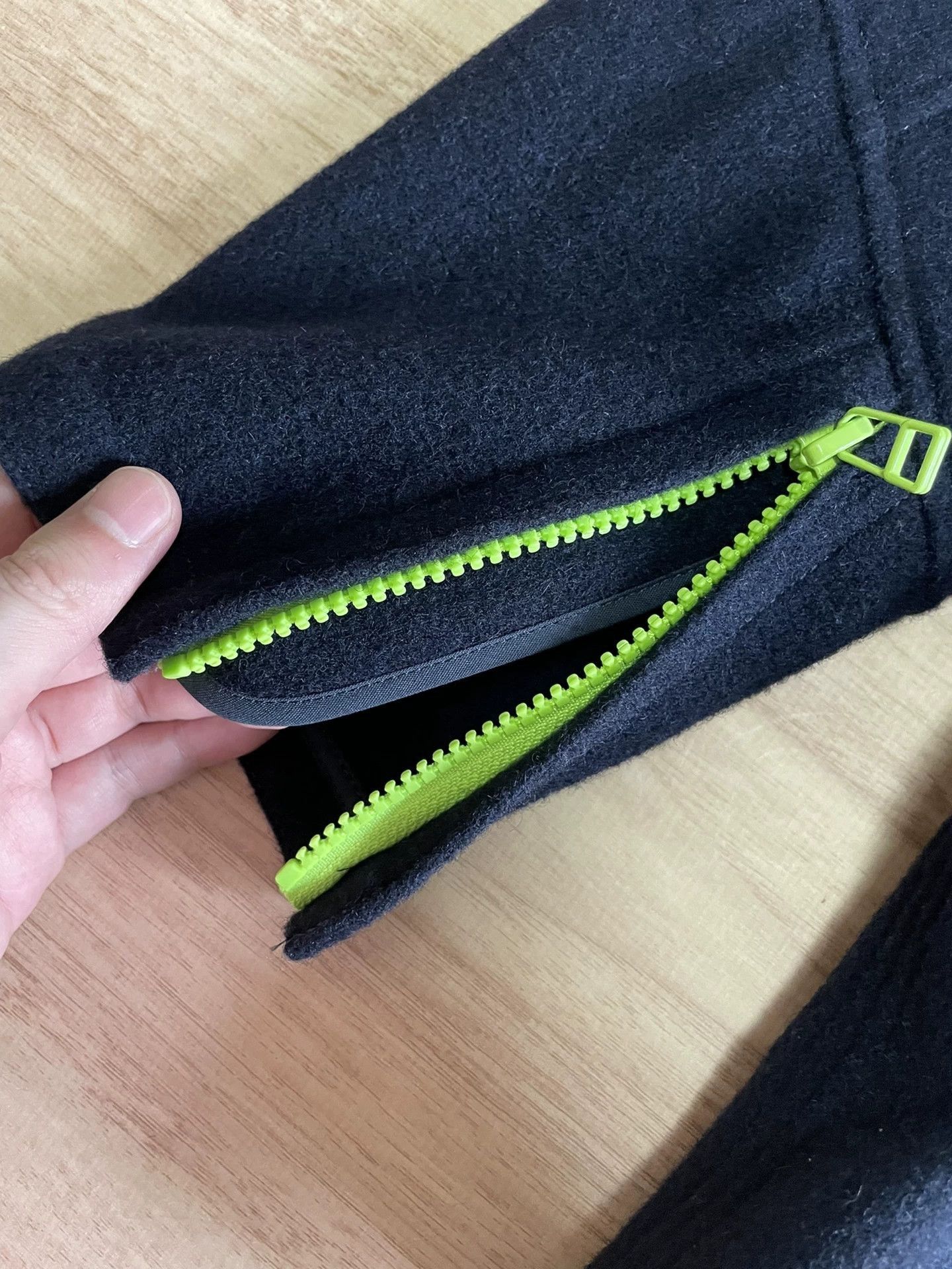 Fragment Design Double-Breasted Wool Coat with Neon Zippers Size US M / EU 48-50 / 2 - 5 Thumbnail