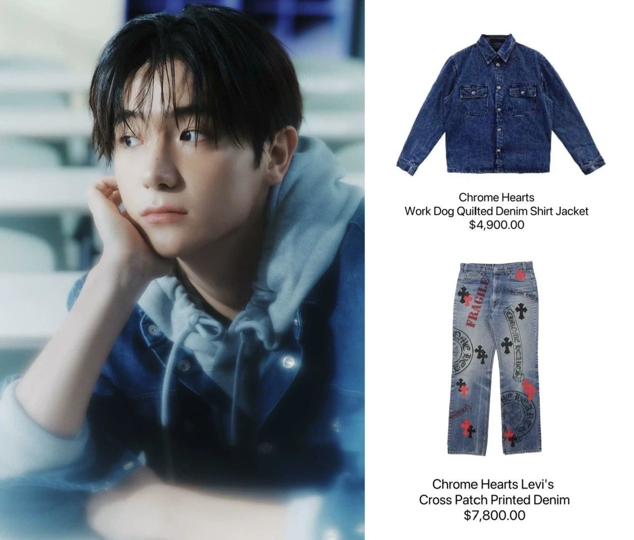 Chrome Hearts chrome hearts blue pocket denim shirt jacket Size US M / EU 48-50 / 2 - 6 Thumbnail