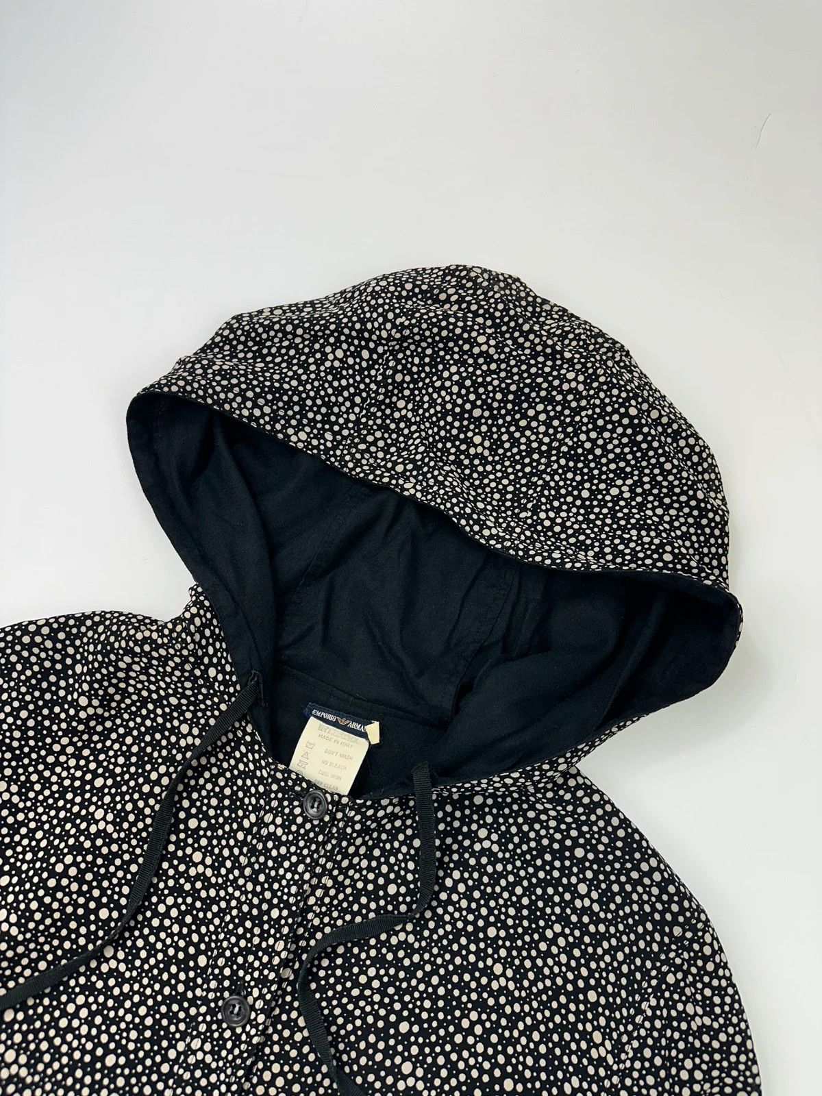 Emporio Armani Emporio Armani 90s Two Tone Dotted Crop Light Hooded Jacket Size M / US 6-8 / IT 42-44 - 2 Thumbnail