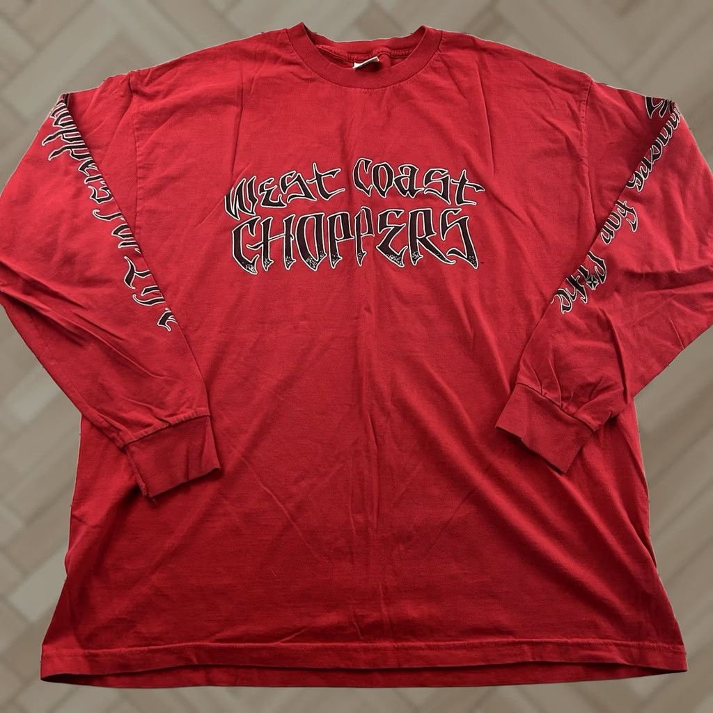 West Coast Choppers VINTAGE West Coast Choppers T-Shirt Long Sleeve Mens 2XL Red Crew Neck Graphic Print City Motorcycle Size US XXL / EU 58 / 5 - 1 Thumbnail