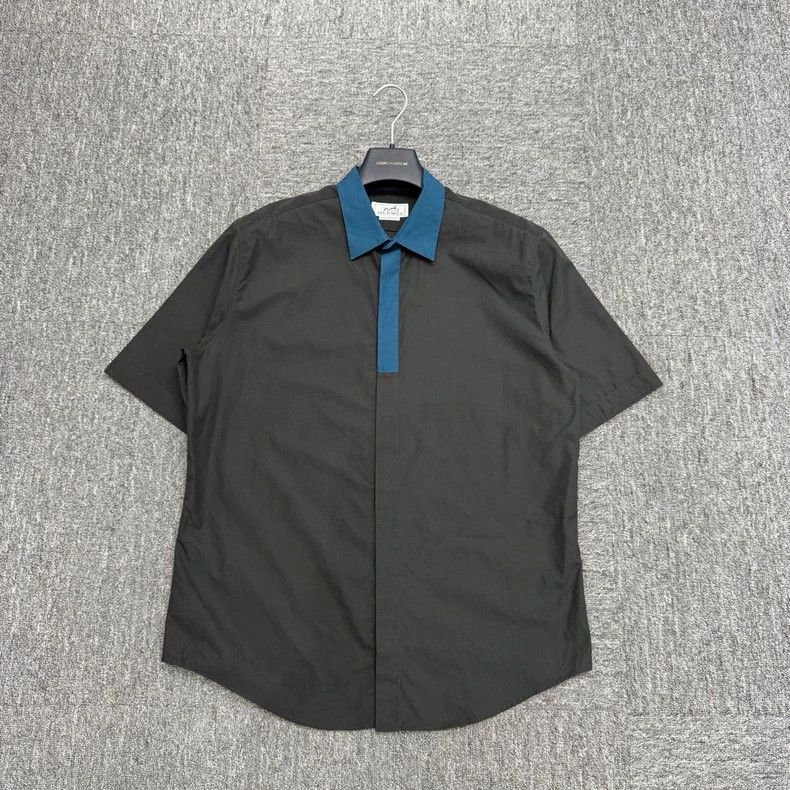 Hermes Hermes Colorblock Short Sleeve Shirt - dmc Size US M / EU 48-50 / 2 - 1 Thumbnail