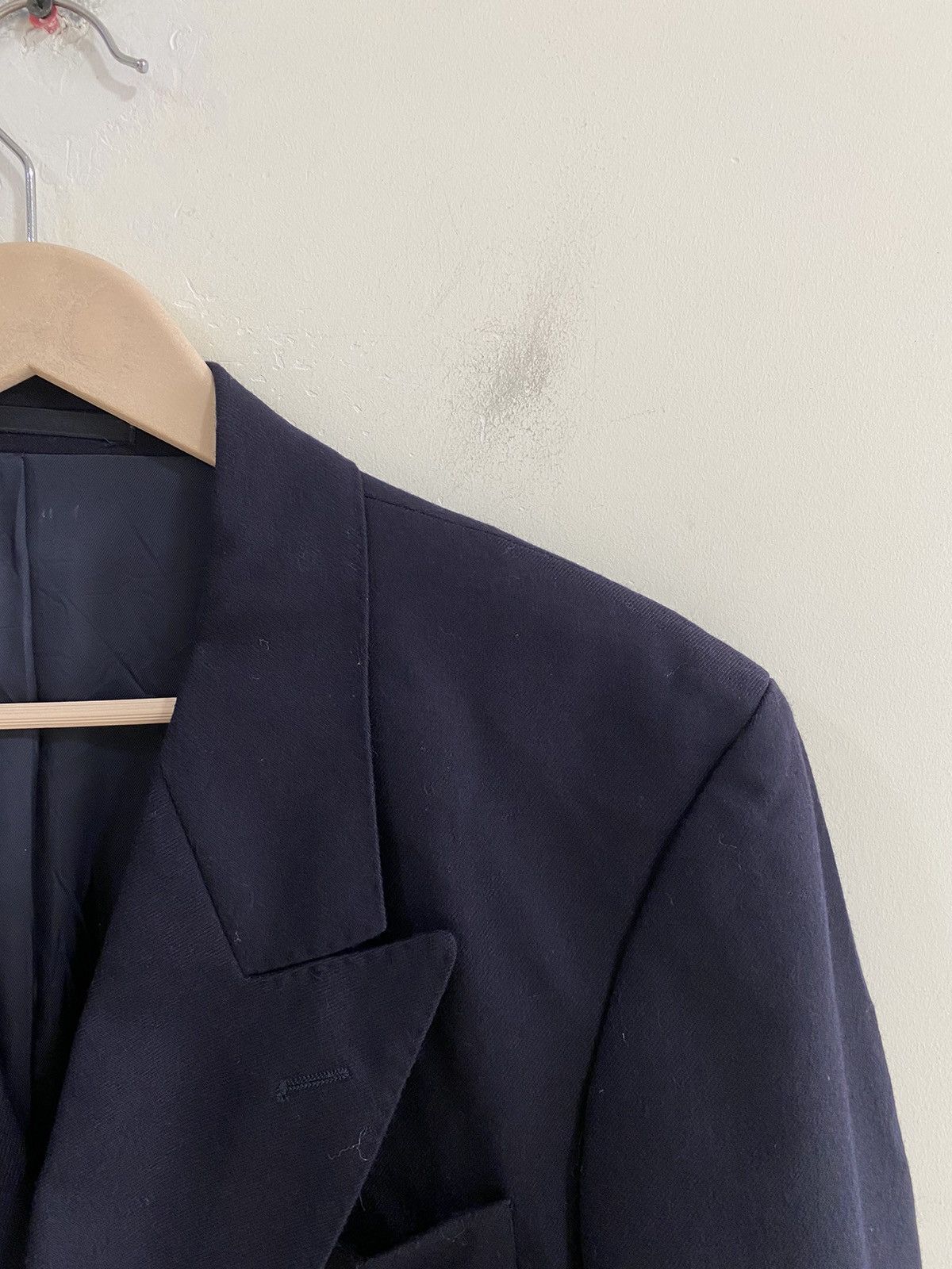 Burberry Burberry Dark Blue Wool Double Breasted Size 50S - 3 Thumbnail
