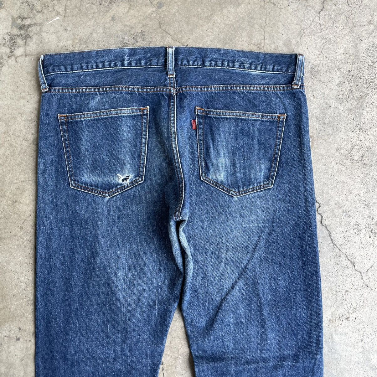 Van 🔥Vintage Van Red Label Stoned Washed Ripped Denim Jeans Size US 36 / EU 52 - 5 Thumbnail