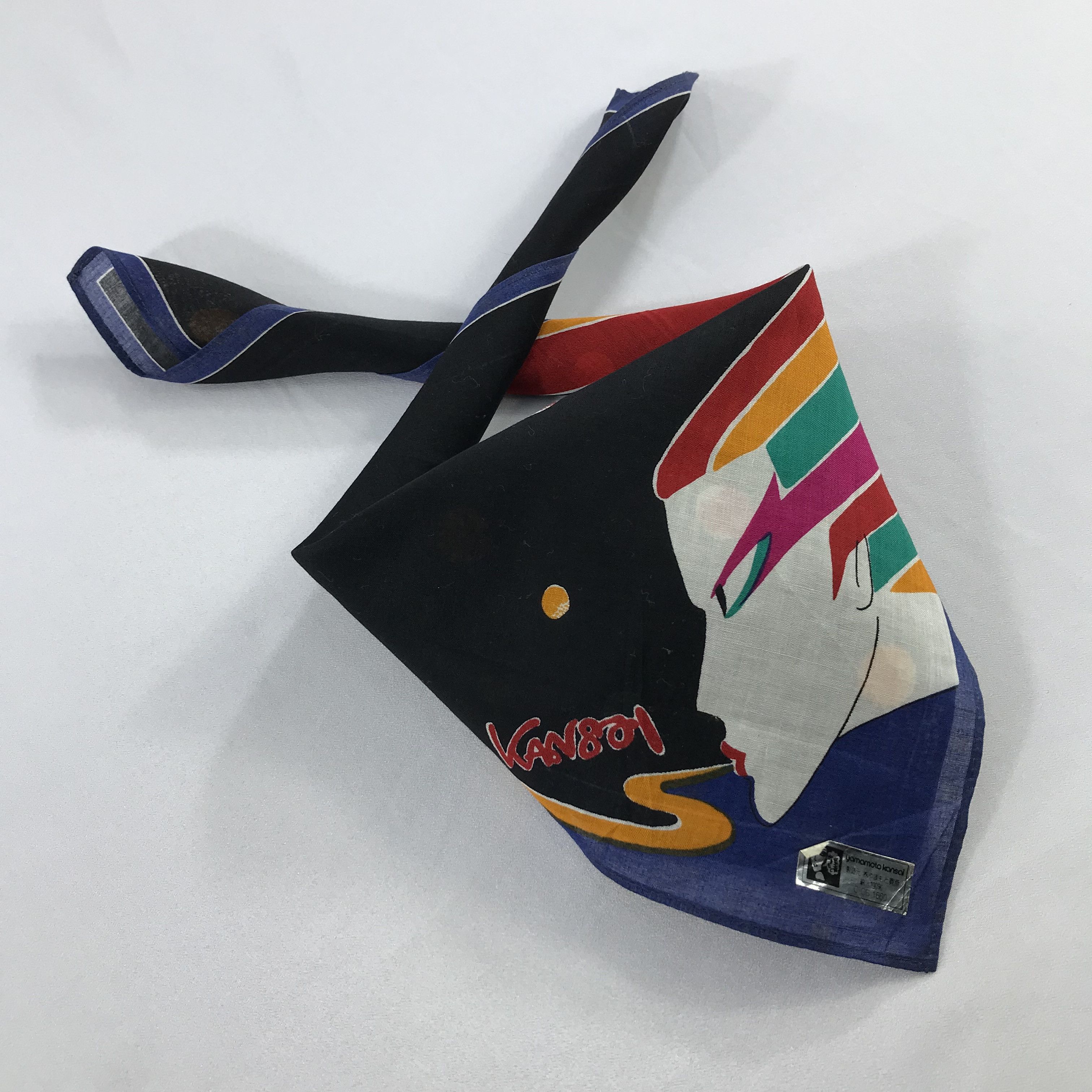 Kansai Yamamoto × Vintage Kansai Yamamoto Bandana / Handkerchief / Neckerchief -S2555 Size ONE SIZE - 4 Thumbnail
