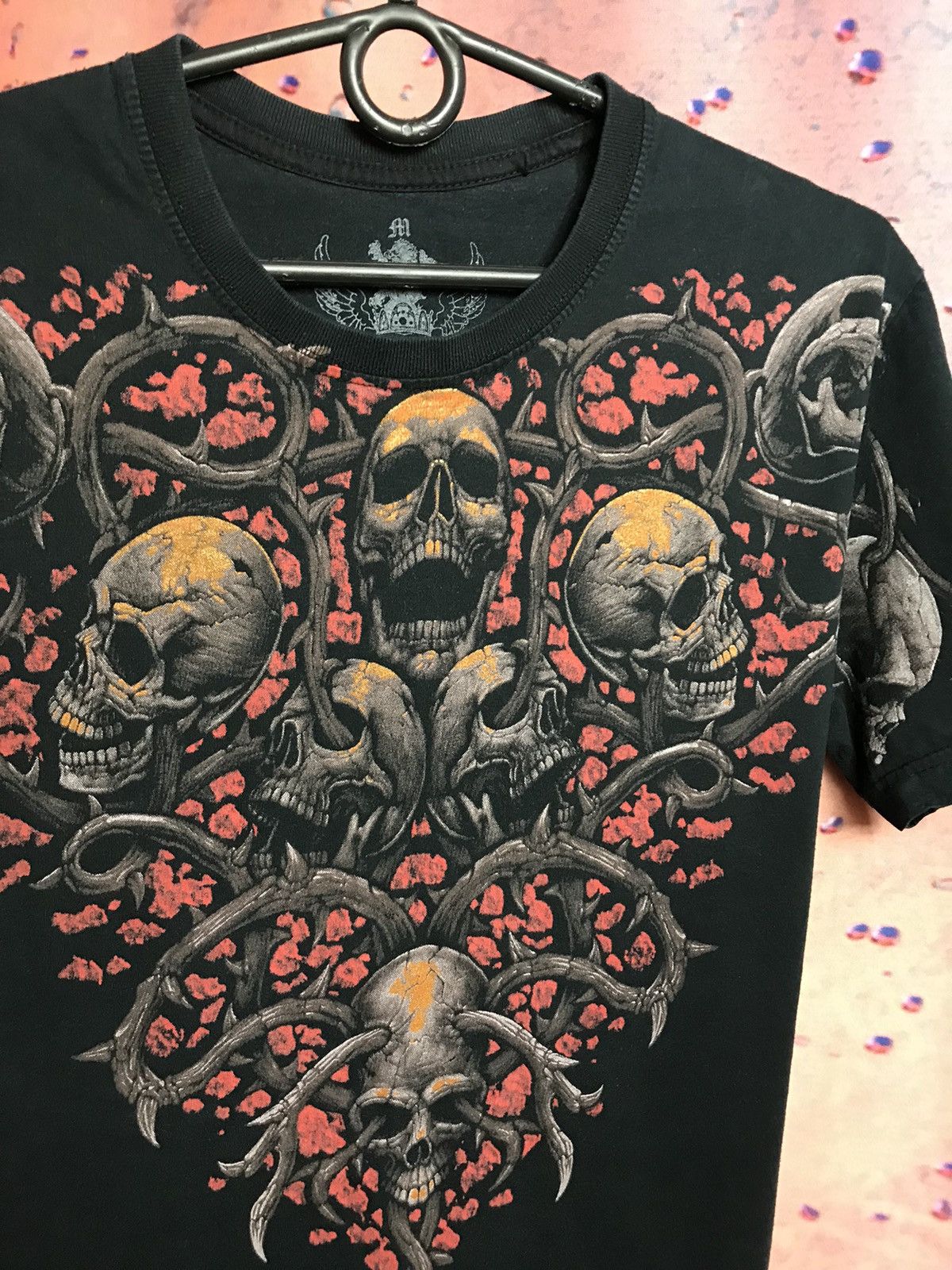 Affliction × Vintage Vintage Skull logo Artful Custom streetwear tee Size US M / EU 48-50 / 2 - 3 Thumbnail