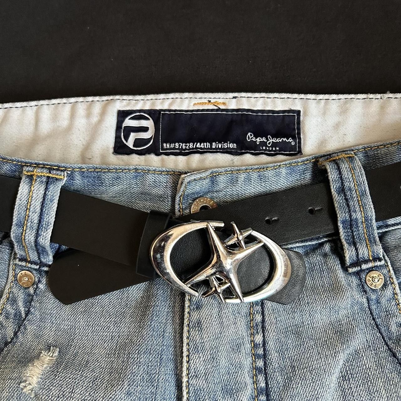 Japanese Brand × Vintage Y2K 2000s Style Silver Stars Skater Hip Hop Belt Size ONE SIZE - 2 Thumbnail