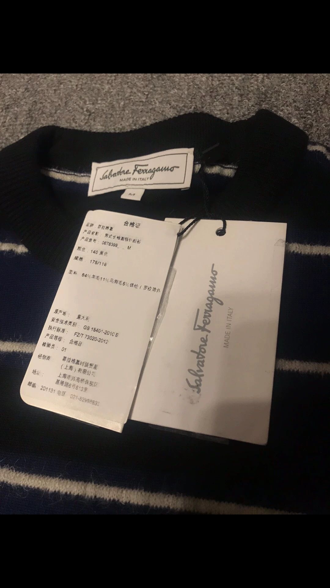 Salvatore Ferragamo FERRAGAMO Wool Mohair Striped Colorblock Sweater M Size US M / EU 48-50 / 2 - 3 Thumbnail