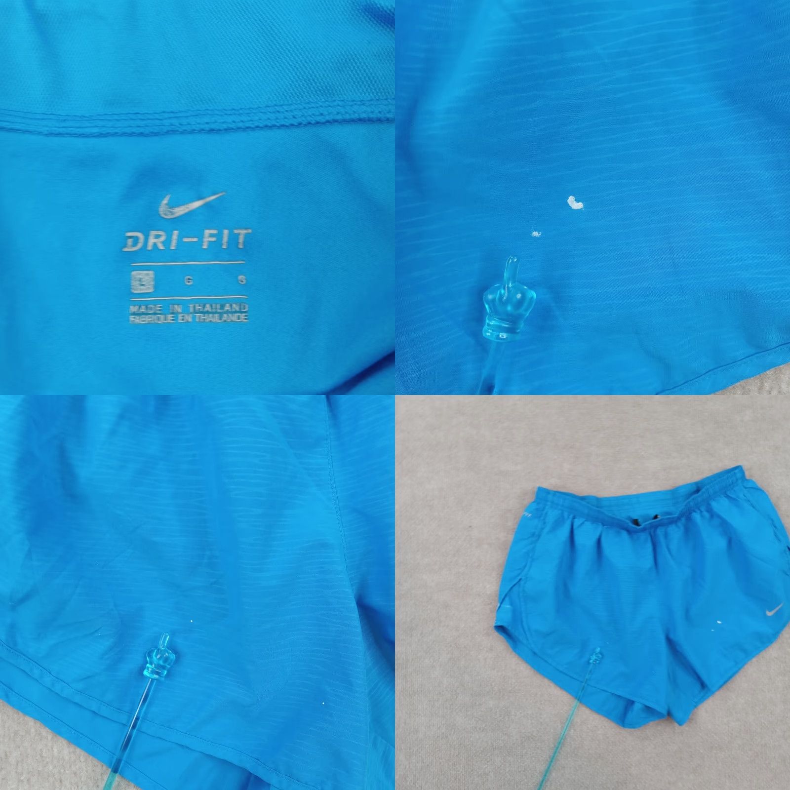 Nike Nike Shorts Womens Large Blue Dri Fit Lined Elastic Waist Drawstring Running Size 30" / US 8 / IT 44 - 8 Thumbnail