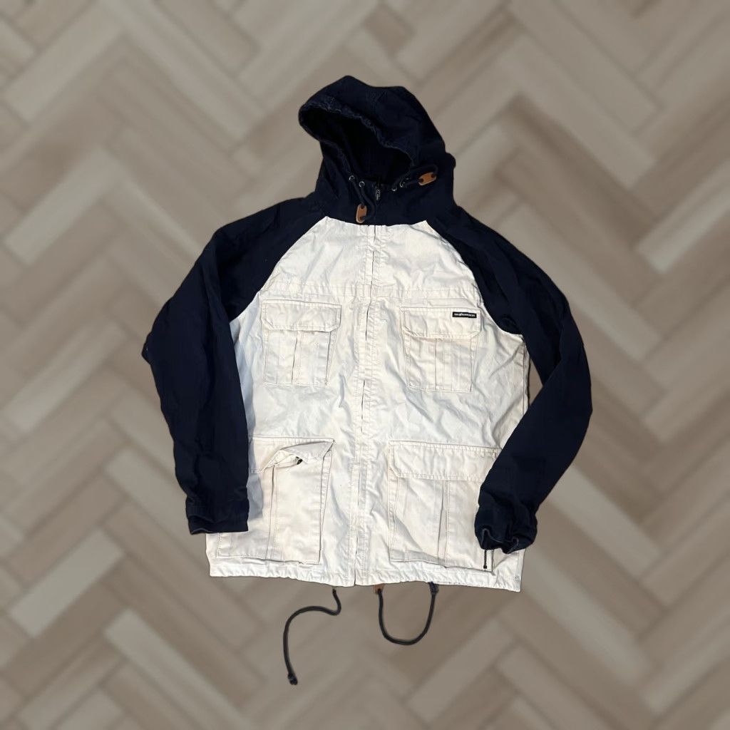 The Hundreds The Hundreds Mens White Blue Full Zip Hooded Jacket M White The Hundreds Jacket Hooded Mens Medium Size US M / EU 48-50 / 2 - 1 Thumbnail