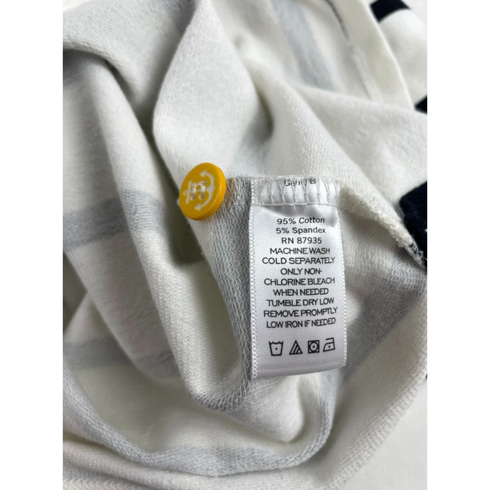 Vintage Susan Graver Sweatshirt Women's Size XXS Black Cream Stripe Hoodie Anchor Print Size XXS / US 00 / IT 34 - 8 Thumbnail