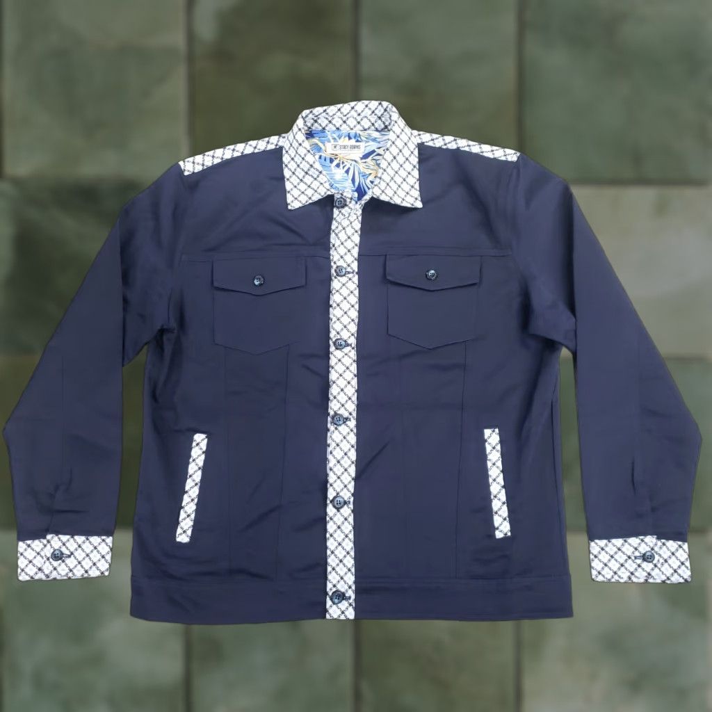 Stacy Adams Stacy Adams Mens 2XL Blue Stretch Jacket Coat Size US XXL / EU 58 / 5 - 1 Thumbnail