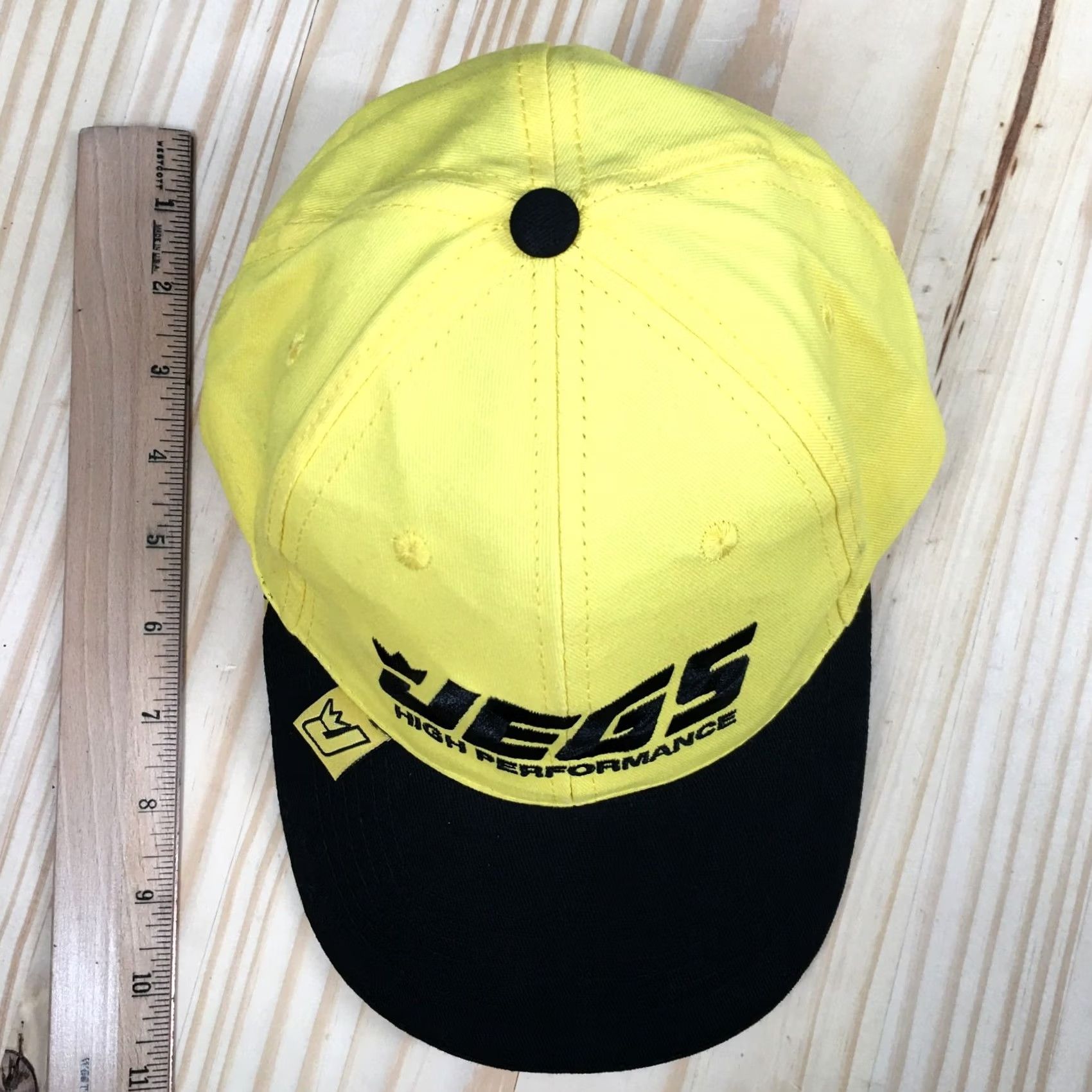 Vintage Jegs Baseball Cap Unisex Yellow OS Curved Brim Embroidered Logo High Performance Size ONE SIZE - 5 Thumbnail