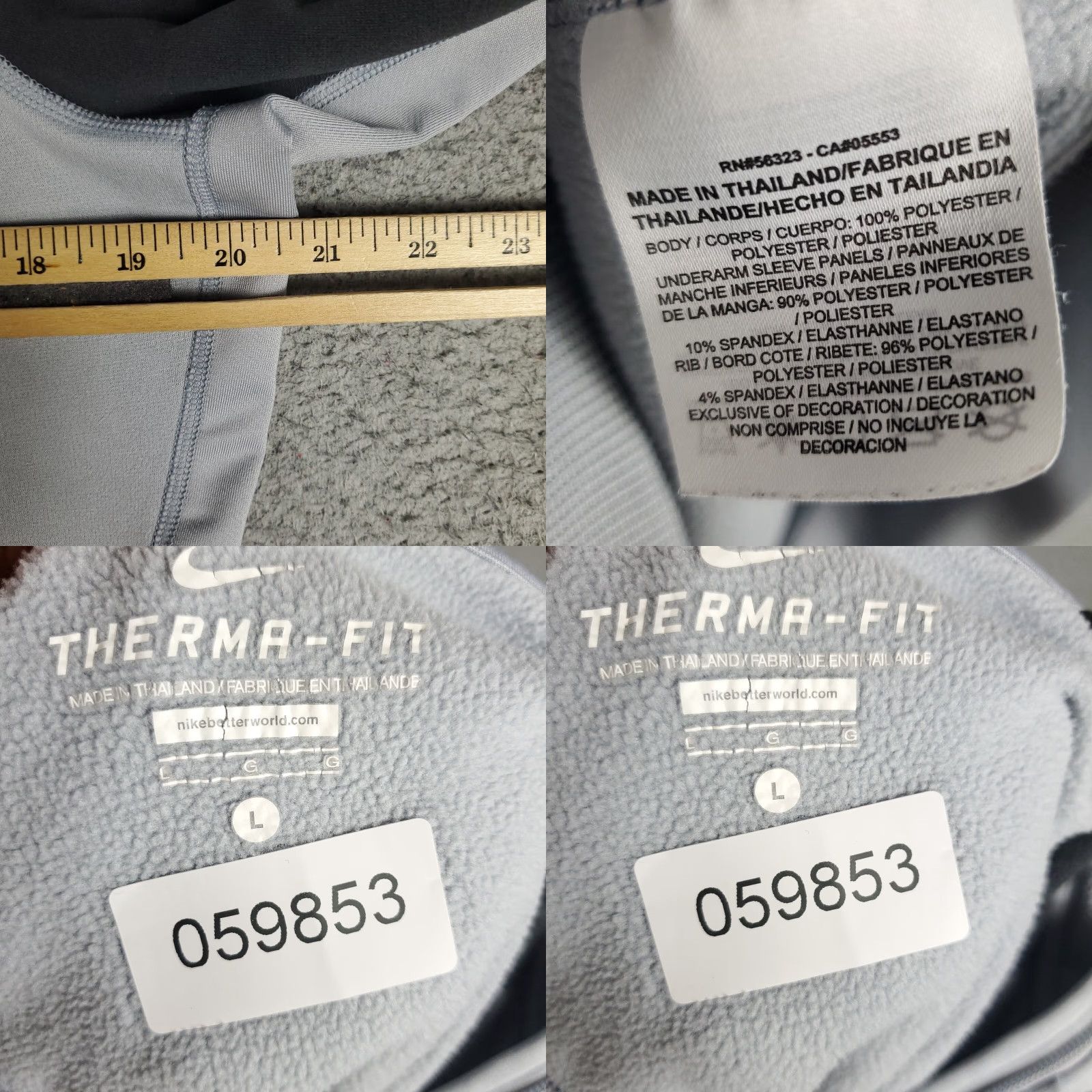 Nike Nike Sweater Womens Size Large Gray Full Zip Hoodie Sweatshirt Size L / US 10 / IT 46 - 8 Thumbnail