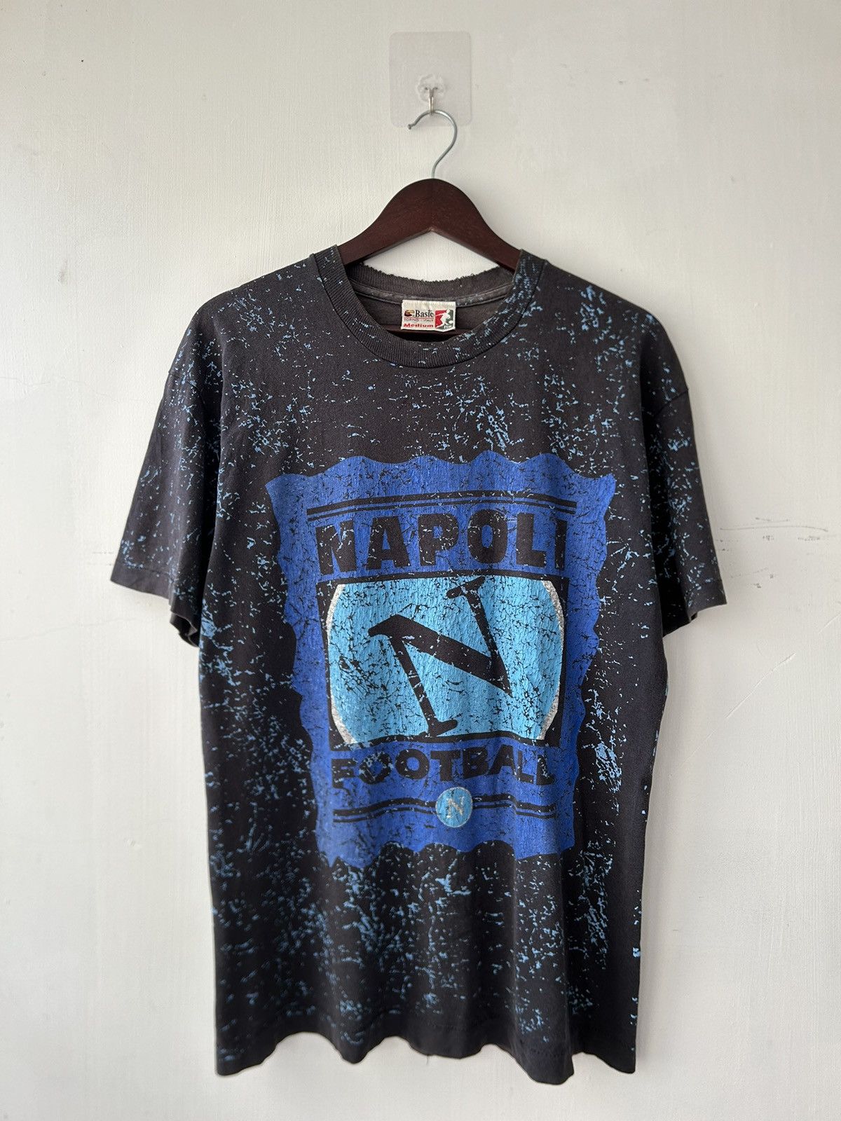 Vintage Vintage 1990s Napoli Football Club Distressed Tee Size US M / EU 48-50 / 2 - 1 Thumbnail