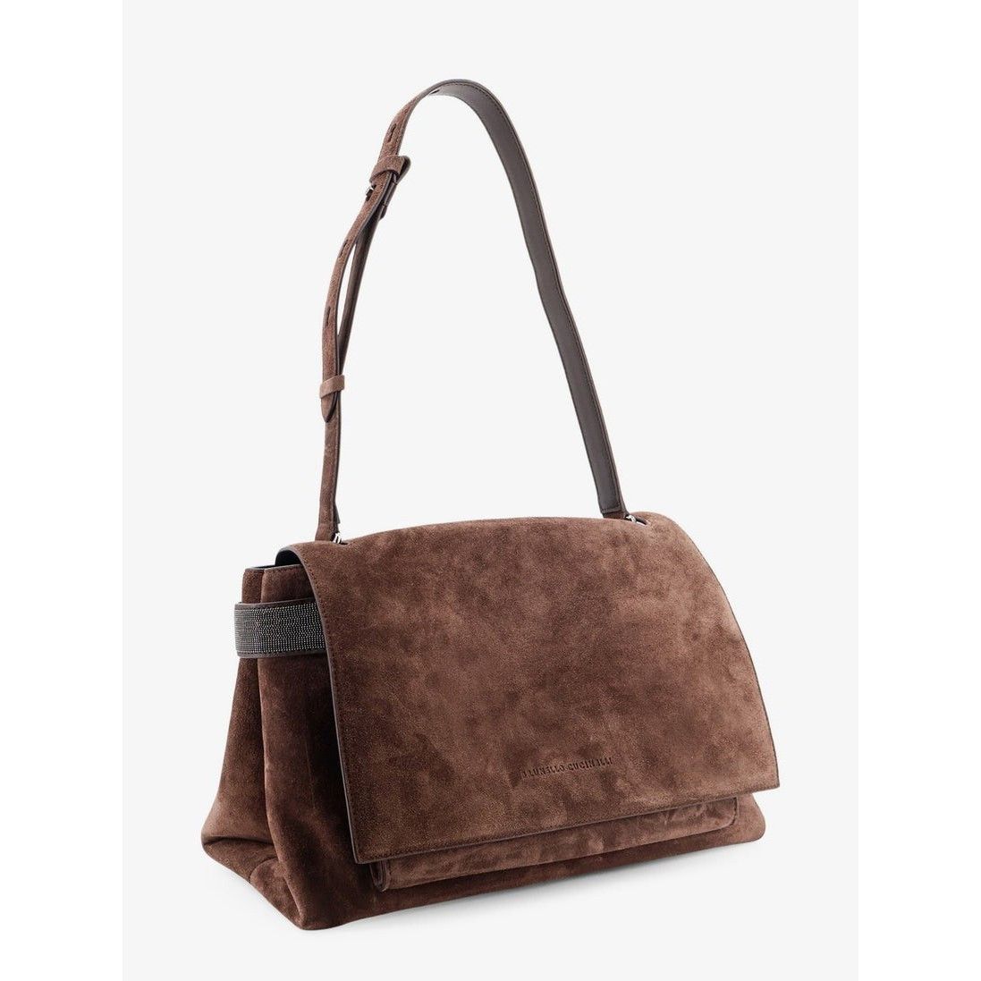 Brunello Cucinelli BRUNELLO CUCINELLI Brown Suede Crossbody Bag New Size ONE SIZE - 3 Thumbnail