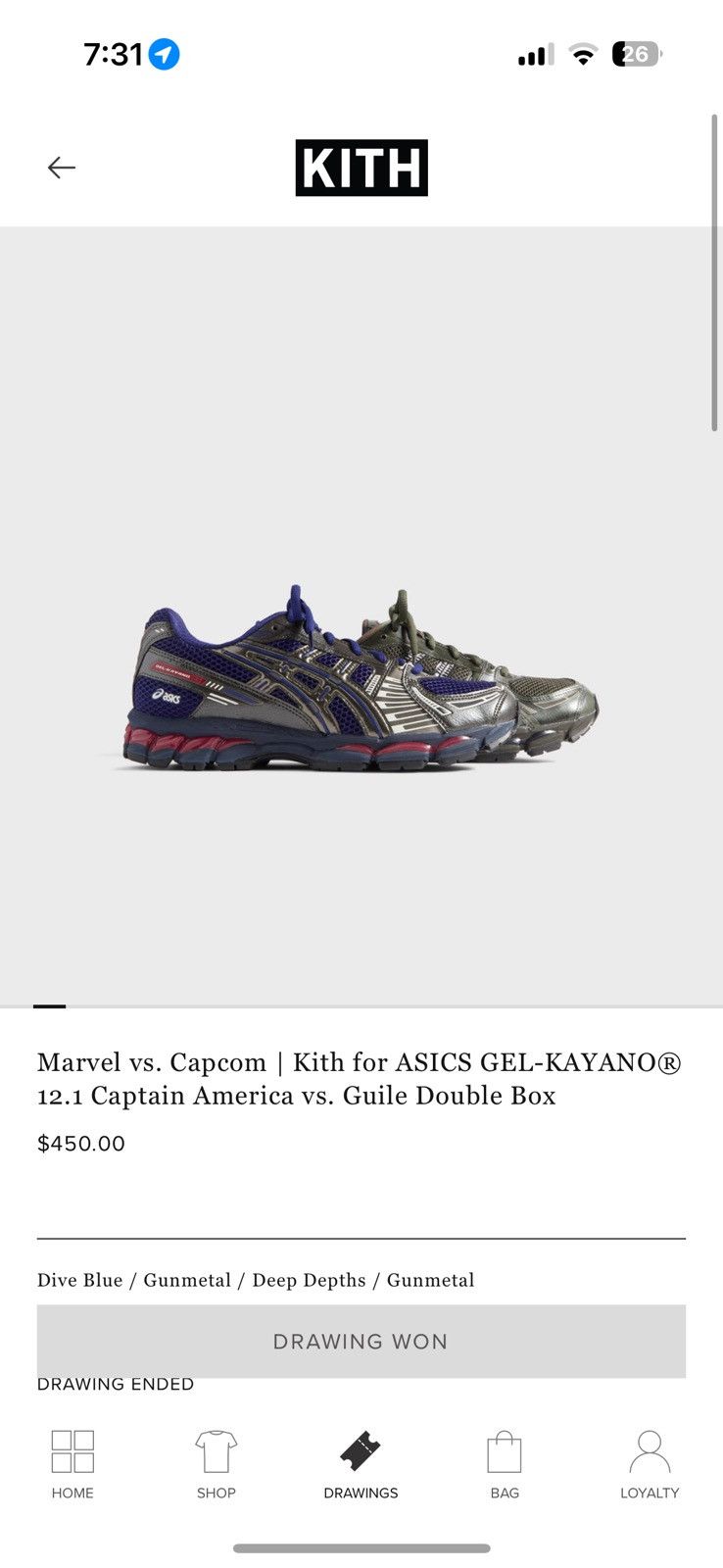 Asics × Kith × Marvel Comics Kith X marvel vs capcom x asics captain america gullie Size US 8 / EU 41 - 2 Thumbnail