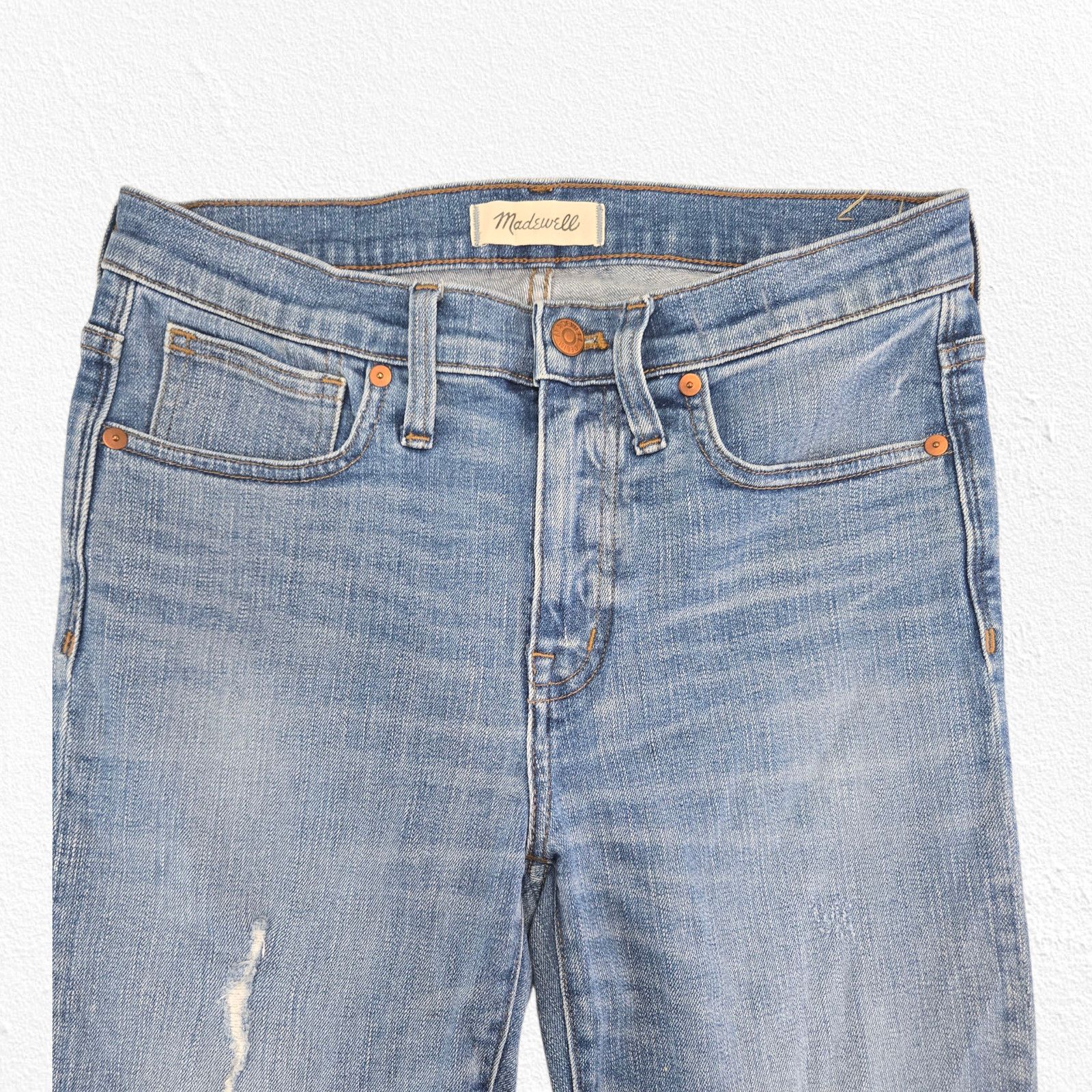 Madewell Madewell 9" High-Rise Light Distressed Skinny Jeans Size 27 Size 27" / US 4 / IT 40 - 5 Thumbnail